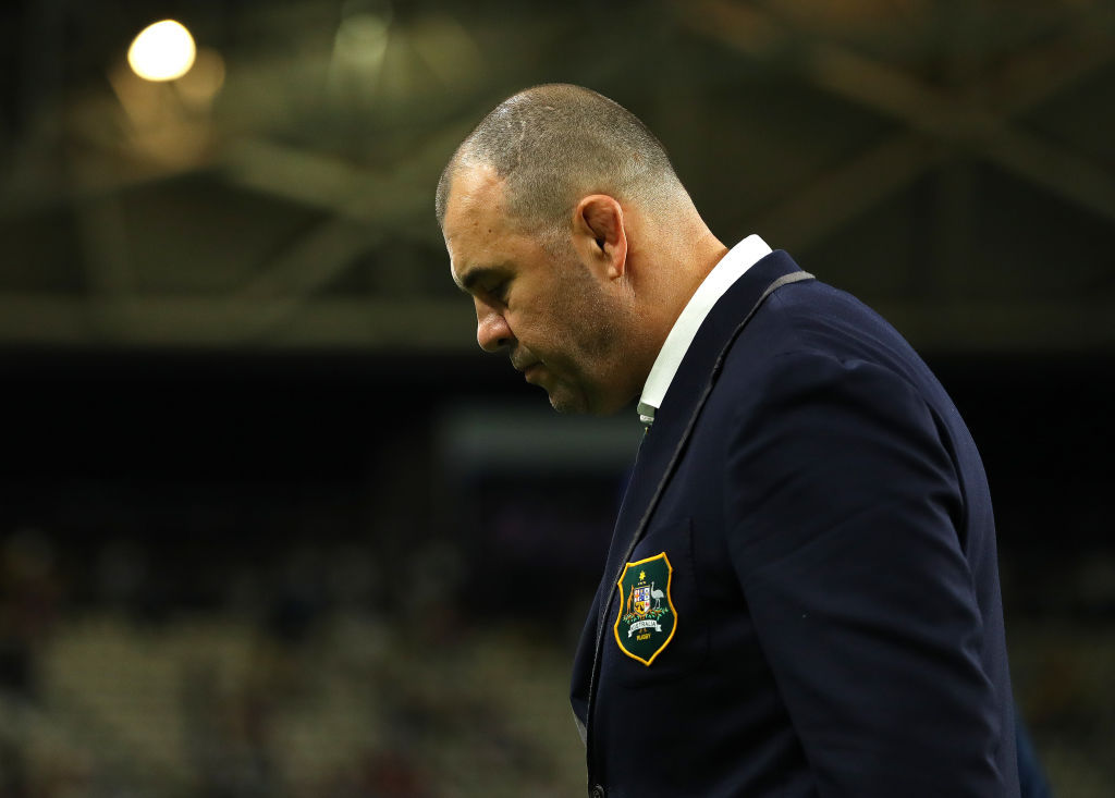Michael Cheika resigned as Wallabies head coach following the Wallabies quarter-final defeat to England. Photo / Getty Images