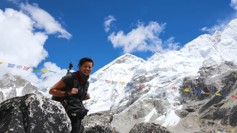 Cindy is all smiles in the Himalayas. Photo / Supplied