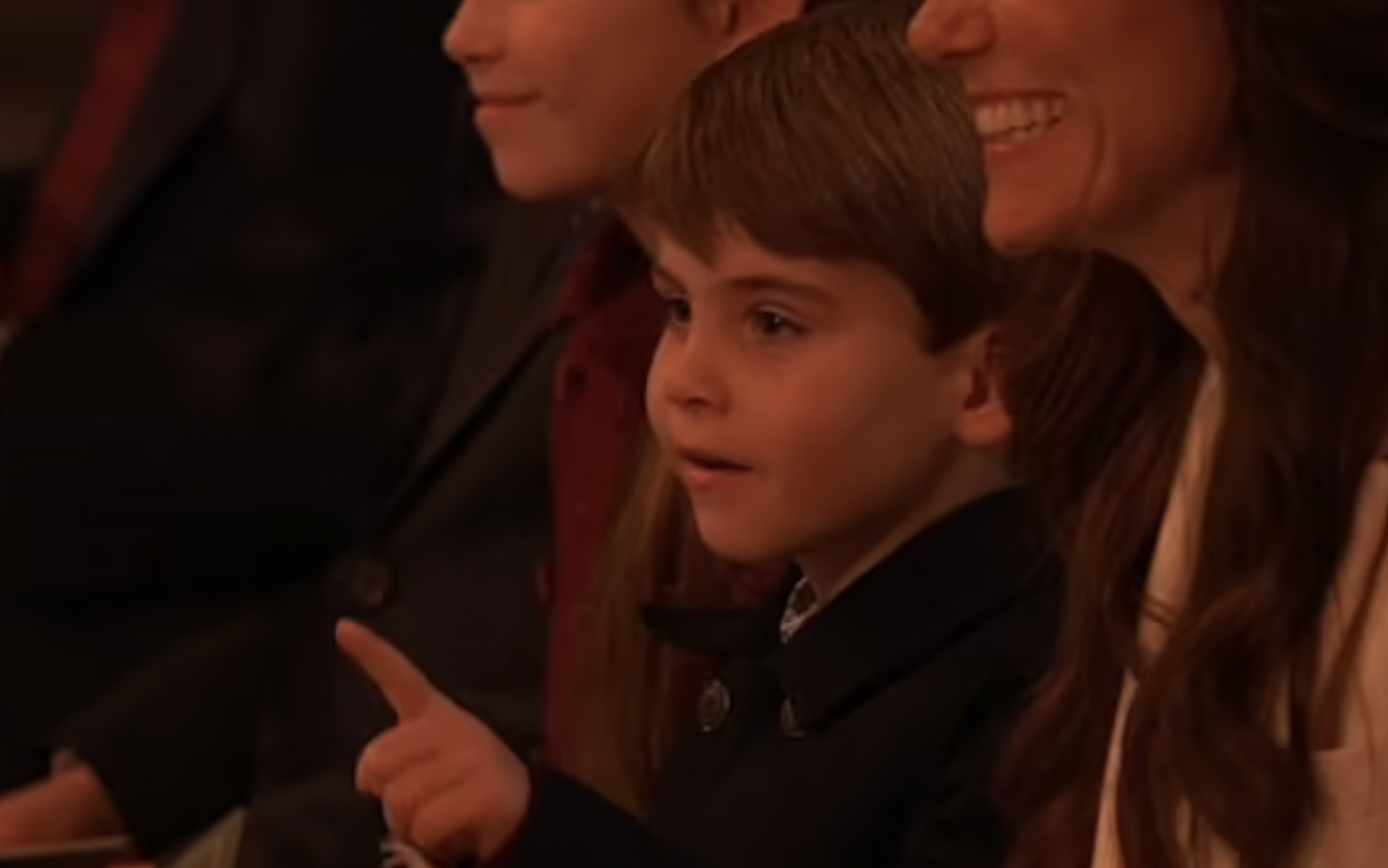 Prince Louis had an adorable reaction after he was read a letter from Santa. Photo / ITV