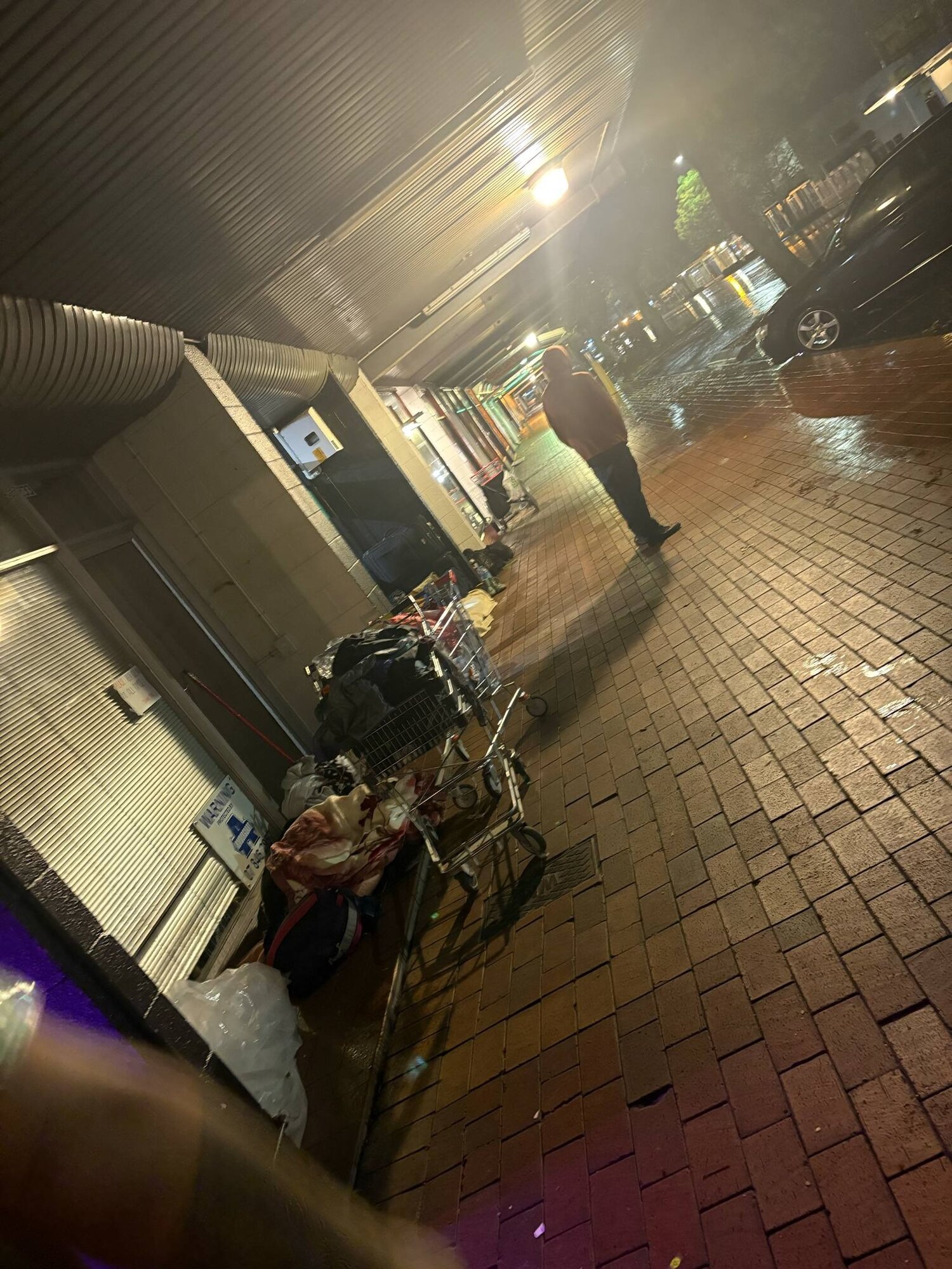  Homeless people camping out on Pukuatua St are causing local businesses grief. Photo / Supplied