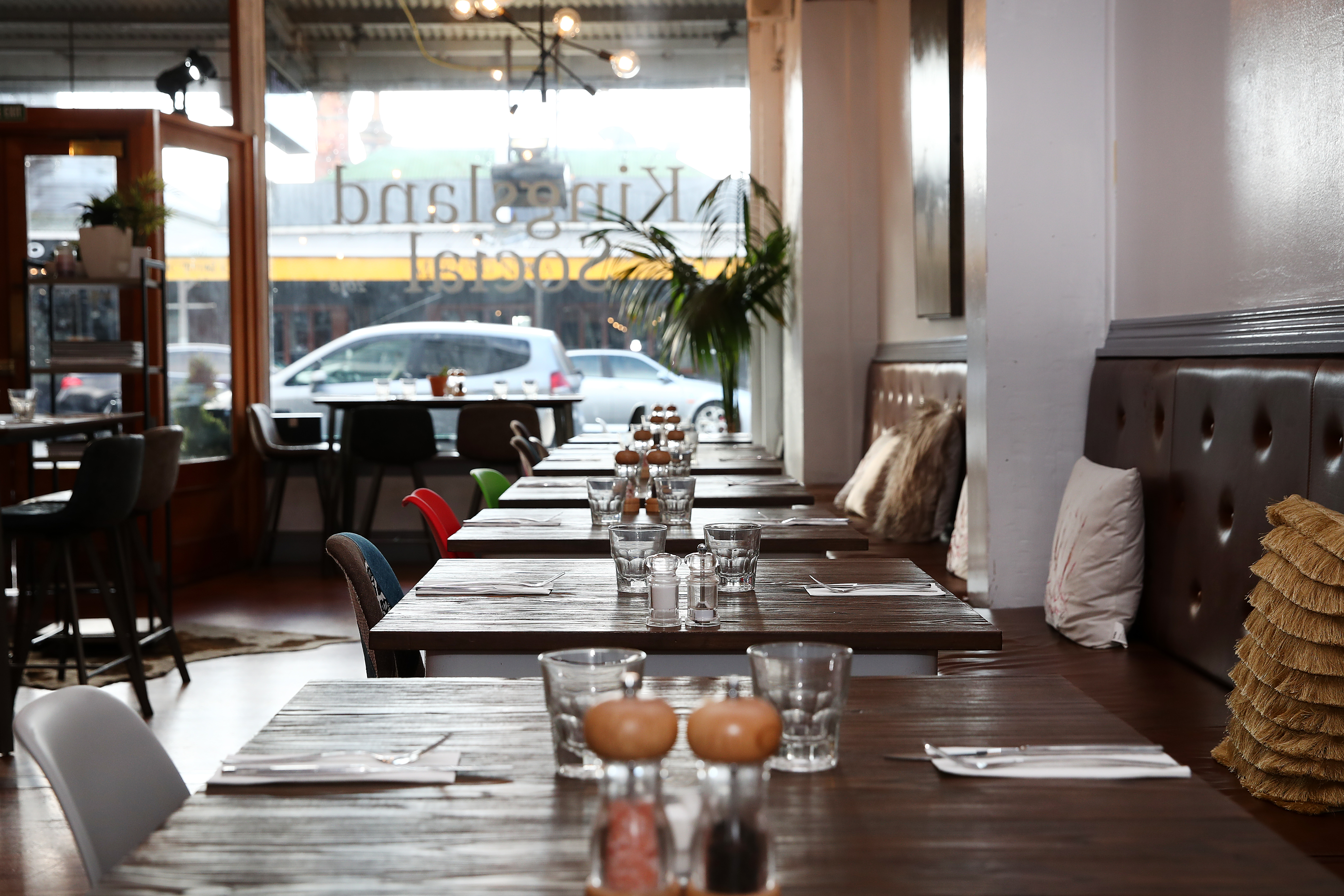 Giapo Grazioli enjoys the English Breakfast at Kingsland Social. Photo / Fiona Goodall 