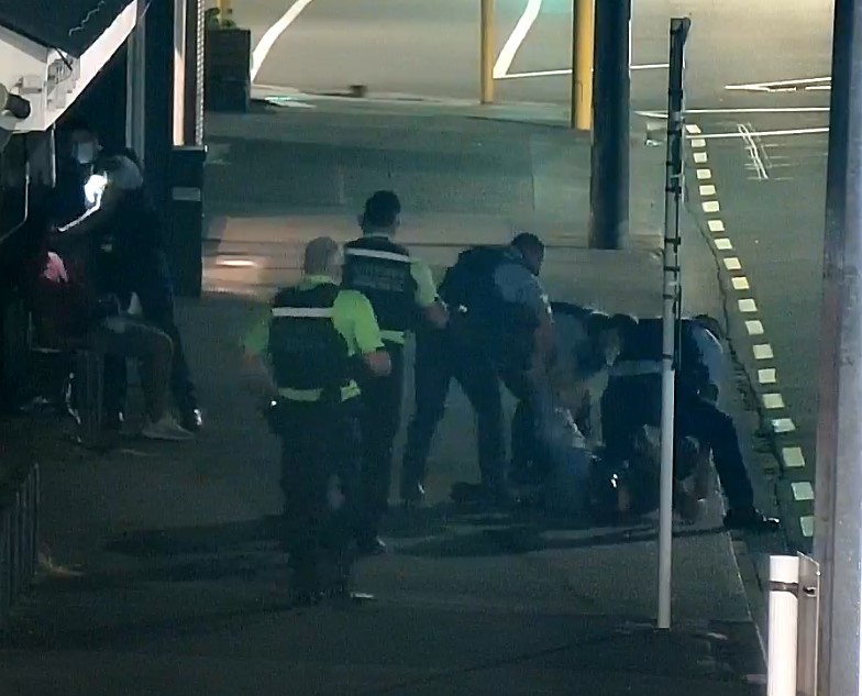 Jamie Lawry during his 2022 arrest in Whangārei.