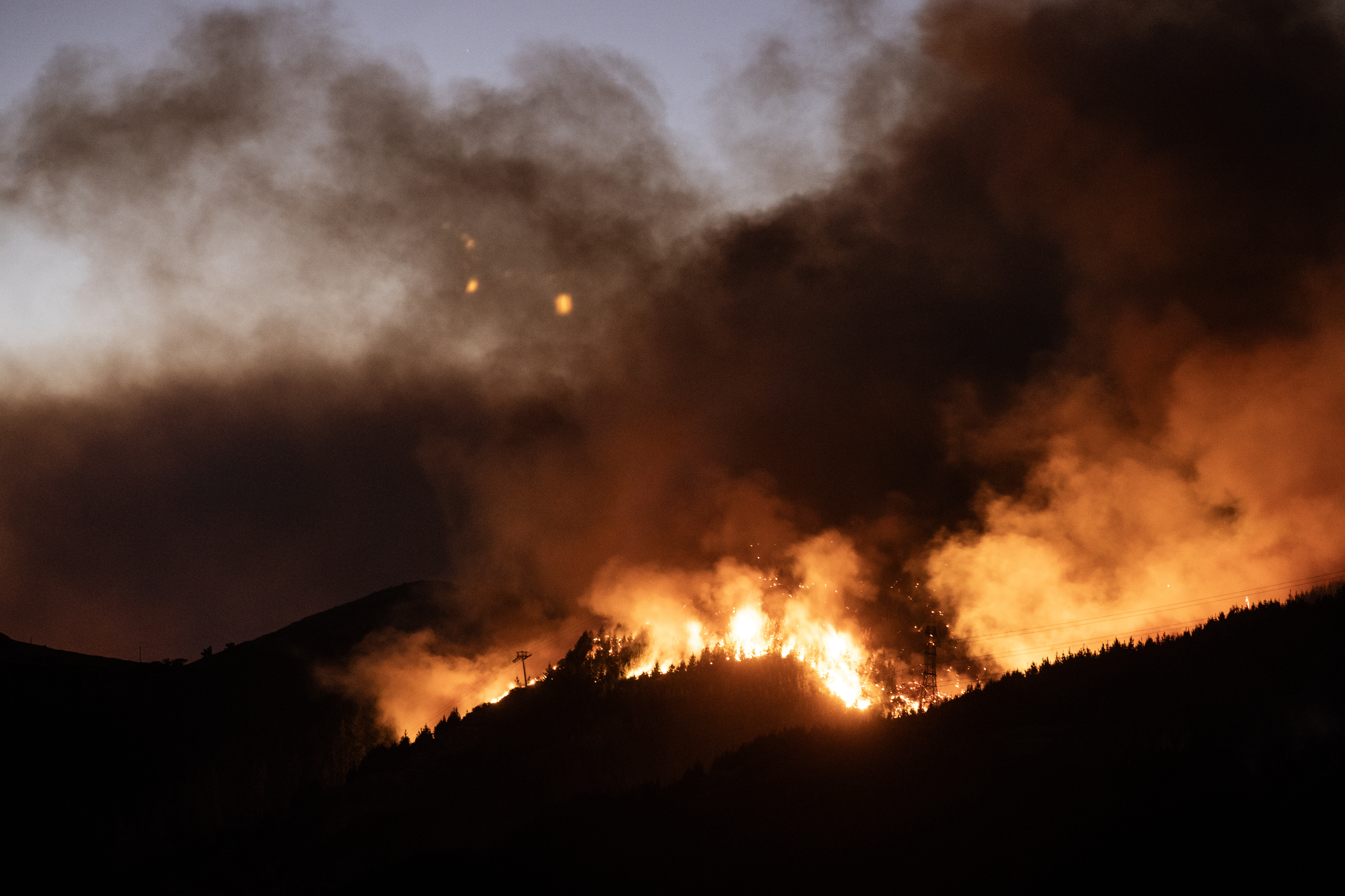 The fire is now burning into the adventure park. Photo / George Heard