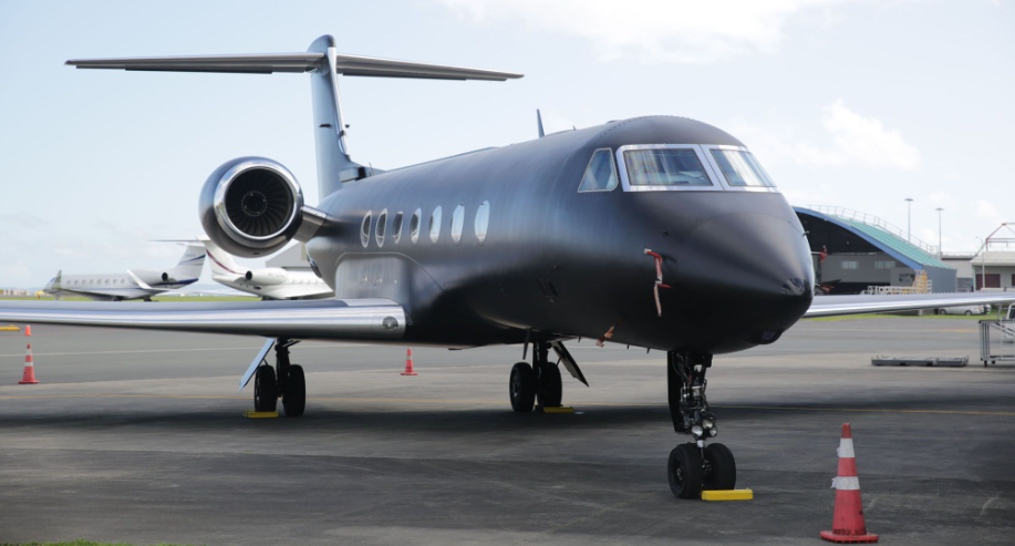 The private jet of American rapper and producer P Diddy (Sean Combs) at Auckland Airport on October 3, 2024. Photo / Sylvie Whinray