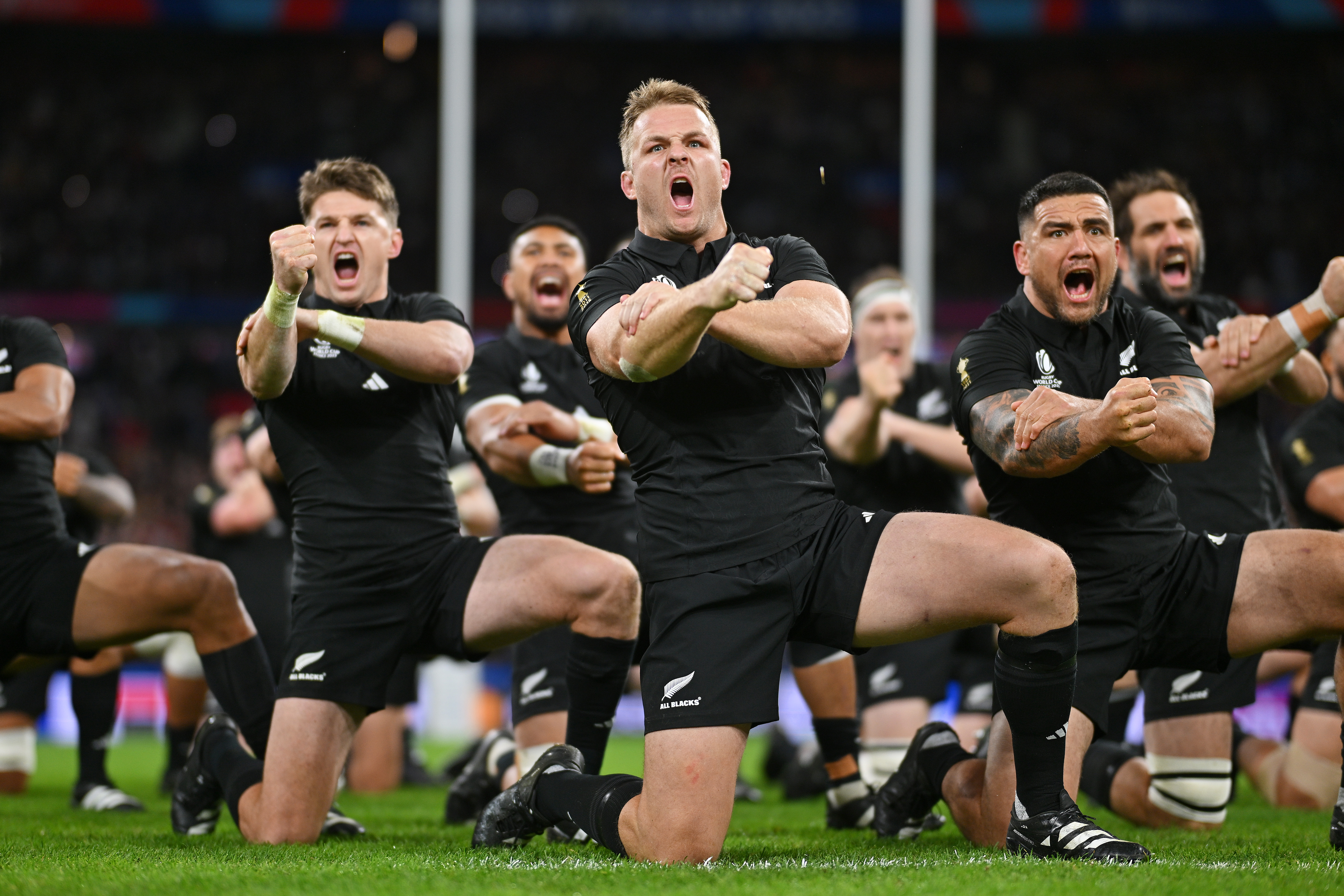 The All Blacks perform the haka in France. Photo / Getty Images.
