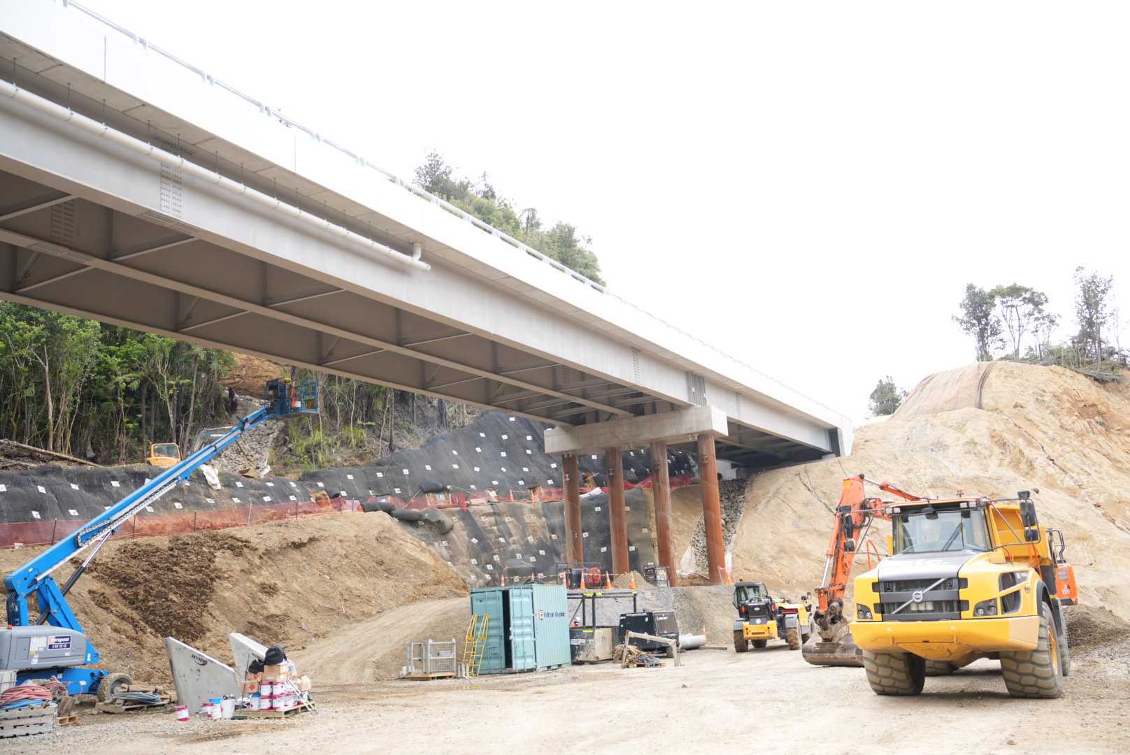 Progress at the State Highway 25a site. Photo / Corey Fleming