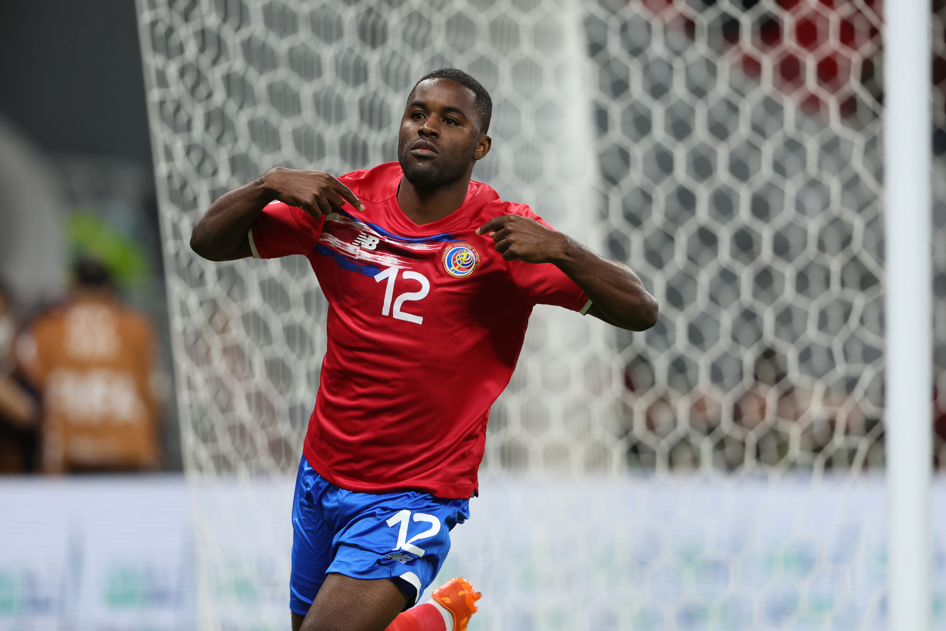 Joel Campbell of Costa Rica celebrates after scoring. Photo / Getty