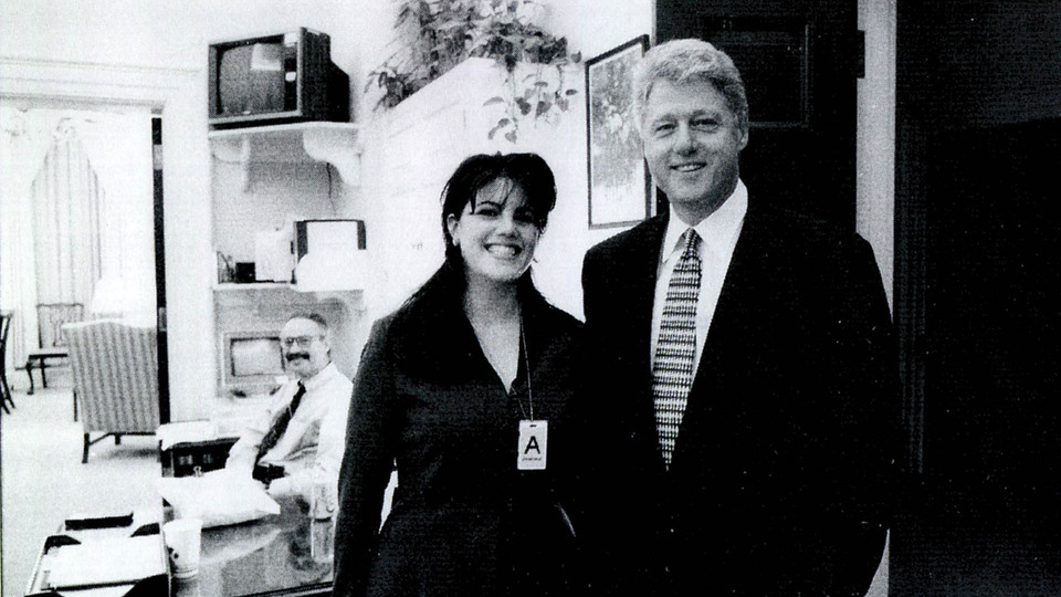 A photograph showing former White House intern Monica Lewinsky meeting President Bill Clinton at a White House function. Photo / Getty Images
