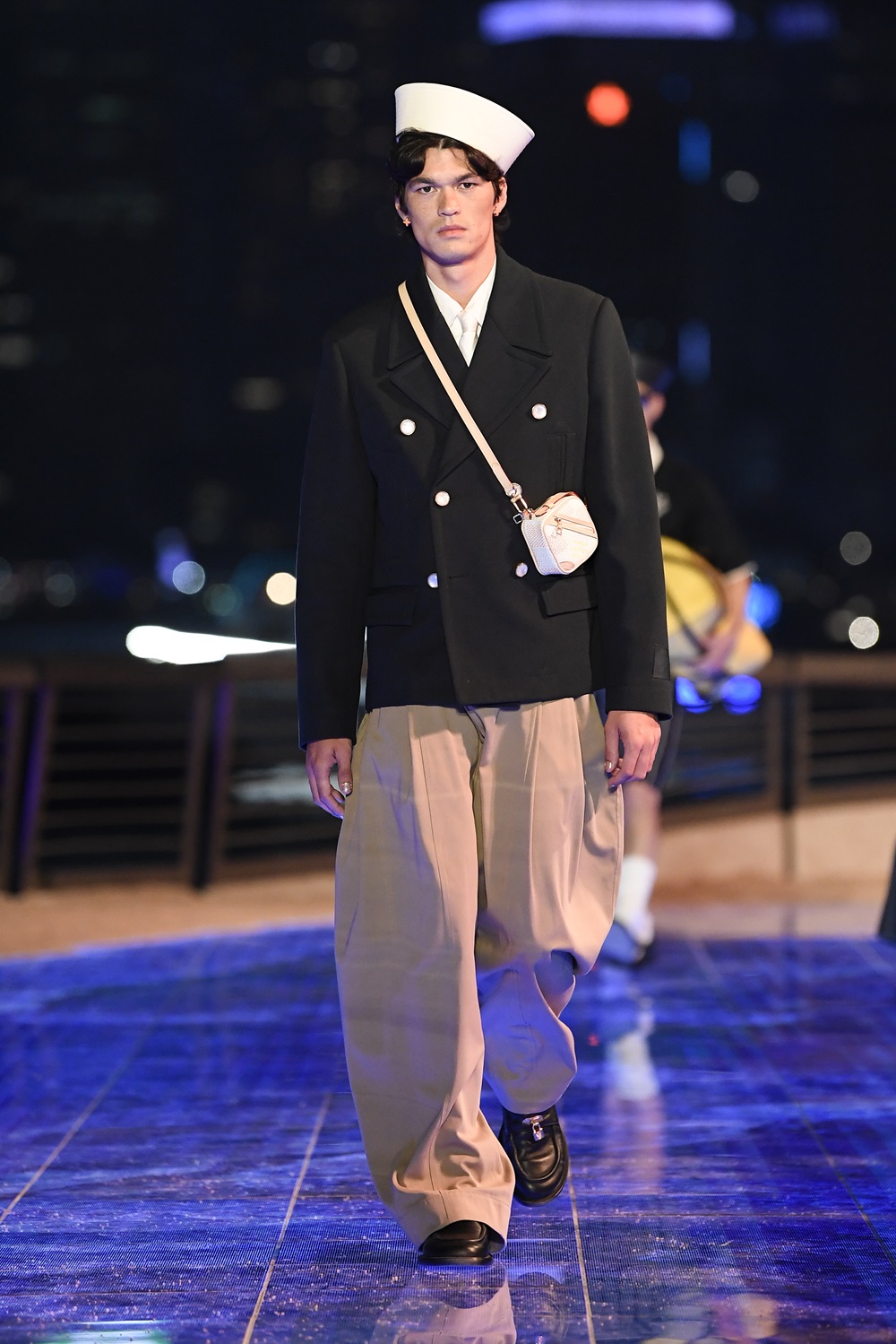 Matthew Lee on the runway at Louis Vuitton Men's pre-fall 2024 in Hong Kong. Photo / Getty Images