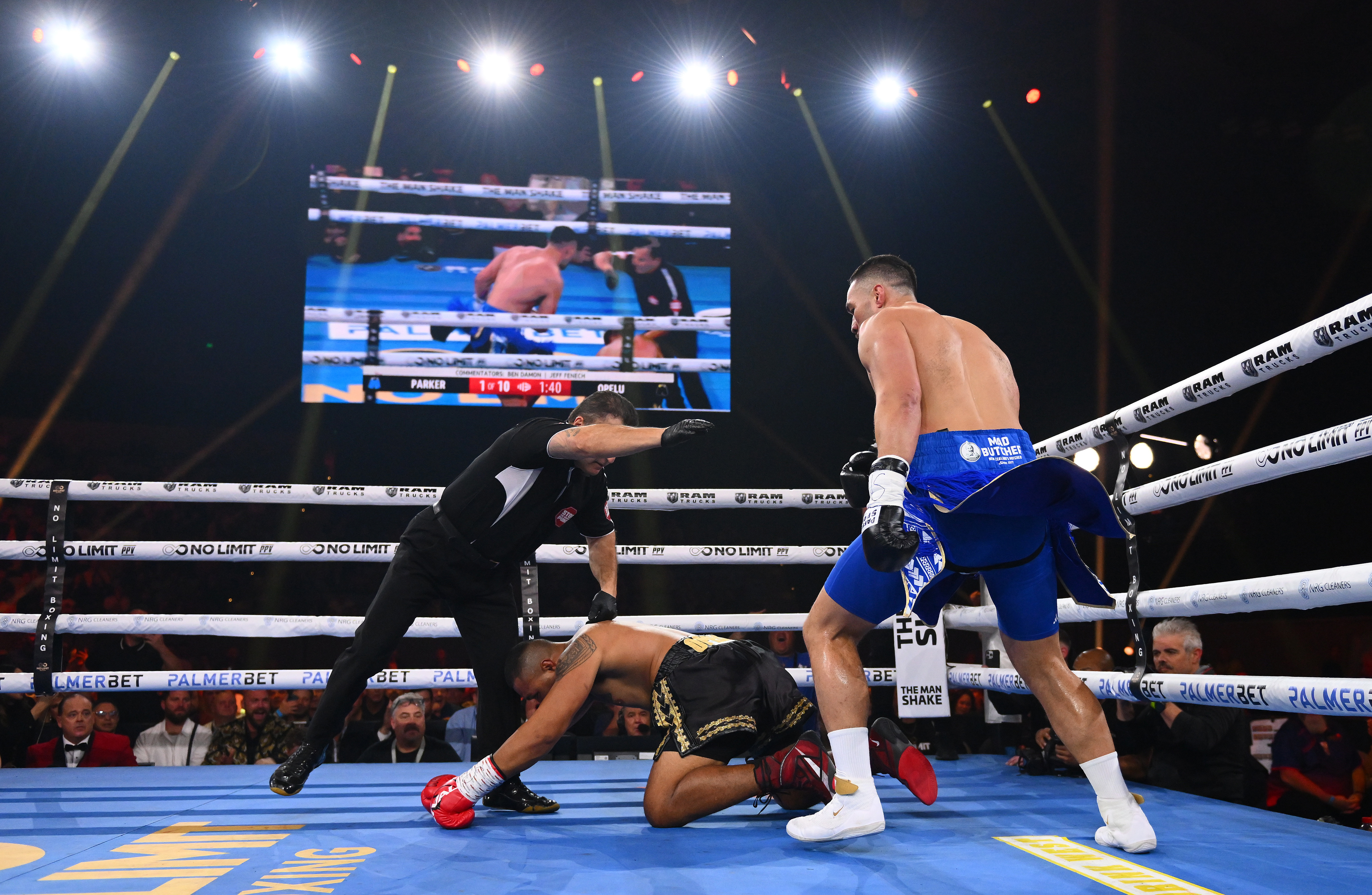 Joseph Parker notched an emphatic win over Faiga Opelu by first-round knockout. Photo / Photosport