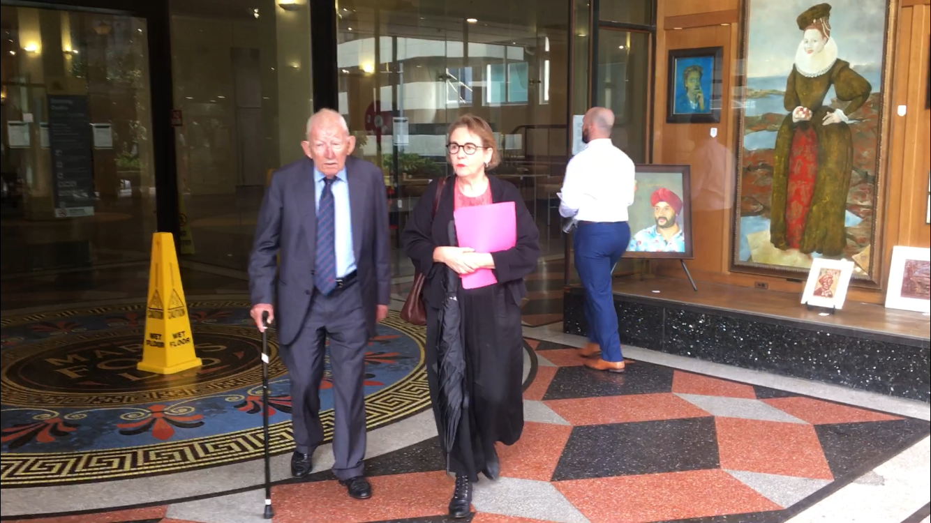 Sir Ron Brierley with lawyer Penny Musgrave. Photo / David Fisher