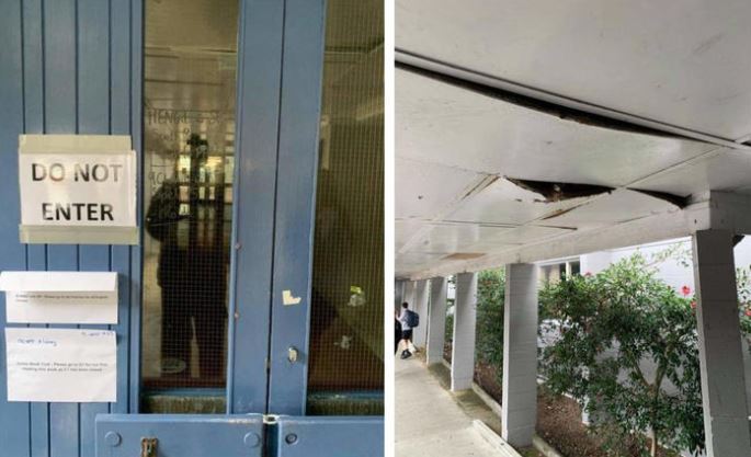 Mould and other issues have closed classrooms at Hutt Valley High School. Photo / Supplied
