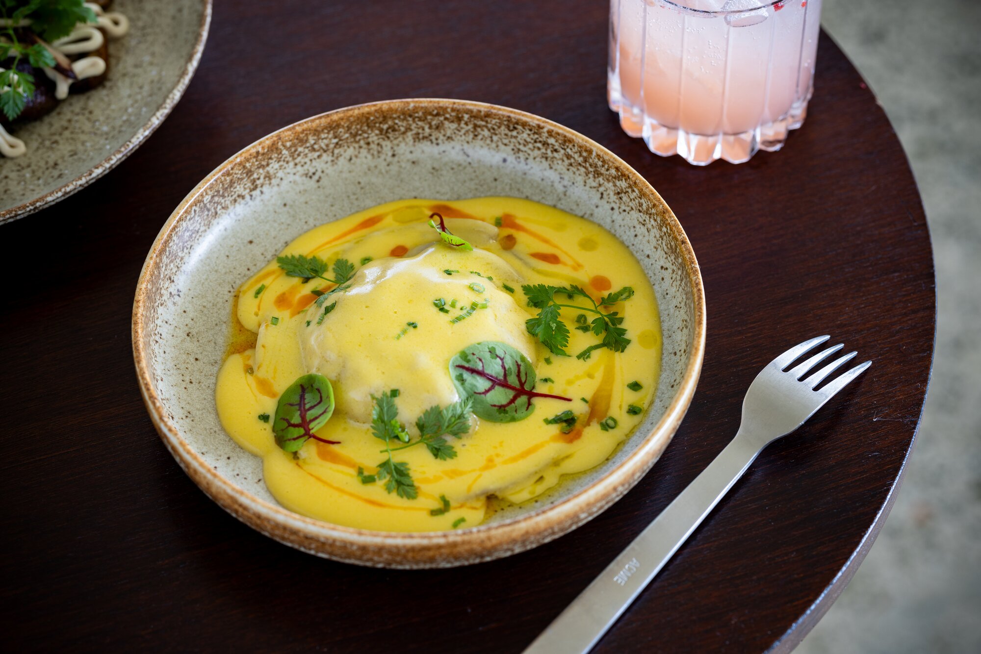 Scallop and crab raviolo. Photo / Babiche Martens