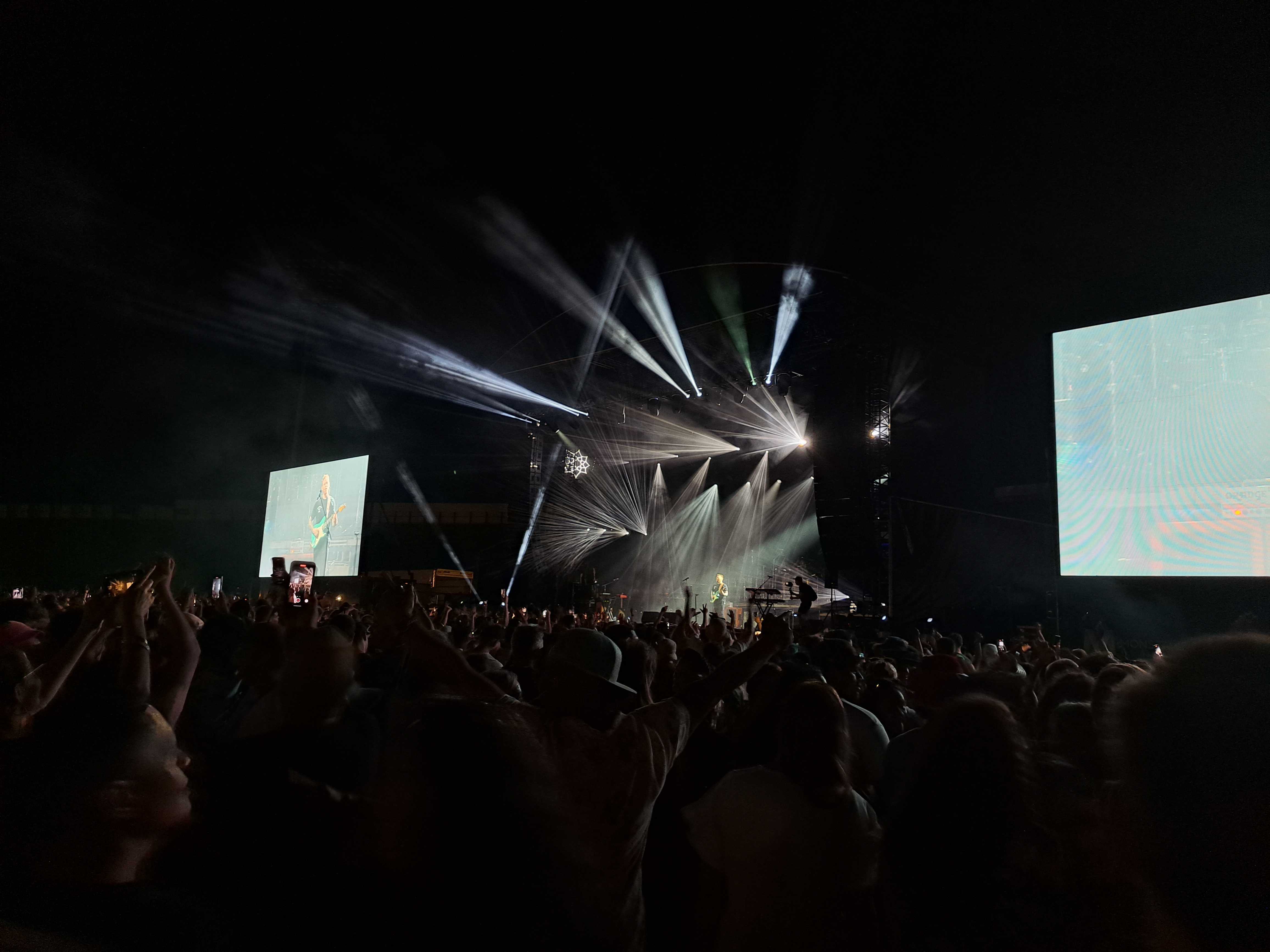 The lighting was just one key feature of L.A.B's striking performance in Whangārei on Saturday. Photo / Brodie Stone