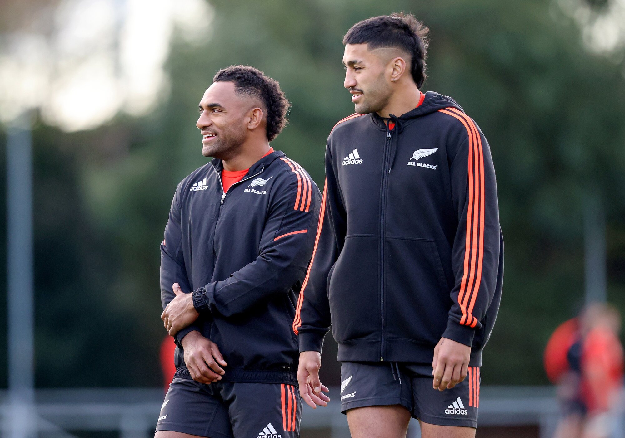 Sevu Reece (left) and Rieko Ioane are both hoping for spots as wingers with the All Blacks. Photo / Photosport
