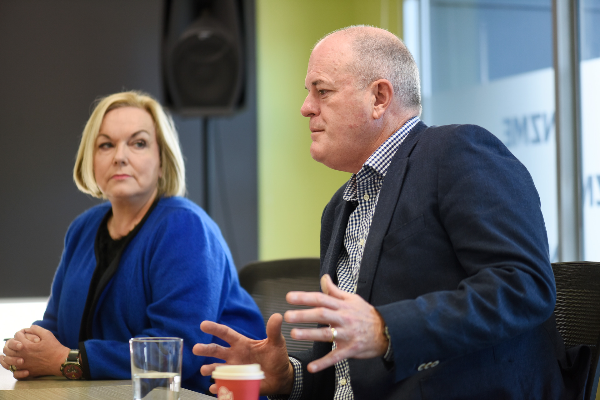 Judith Collins and Todd Muller in Tauranga in June 2021. Photo / George Novak