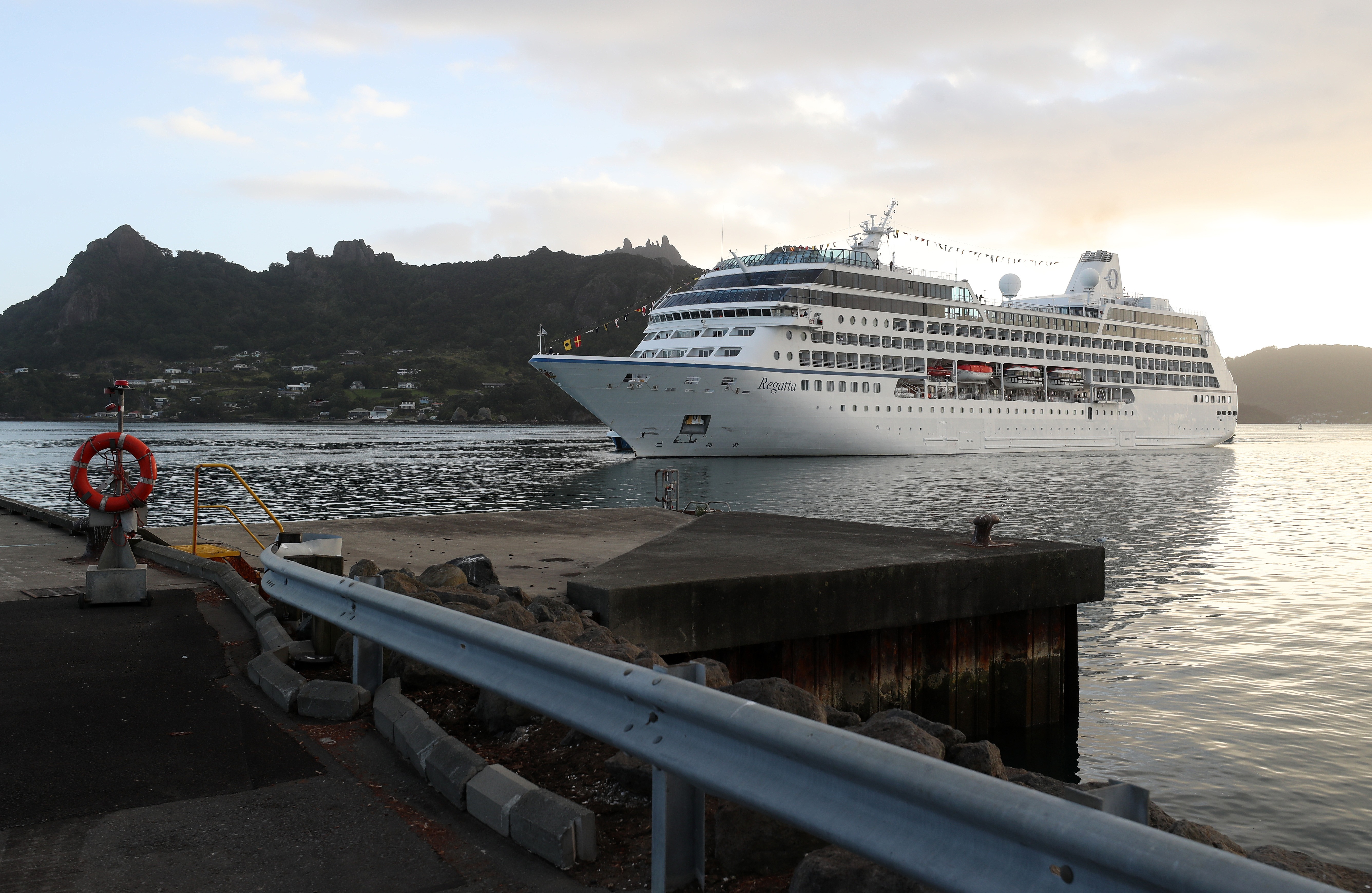 The cruise ship arrived at Northport, Marsden Point around 8am today and is set to leave at 7pm tonight. Photo / Michael Cunningham