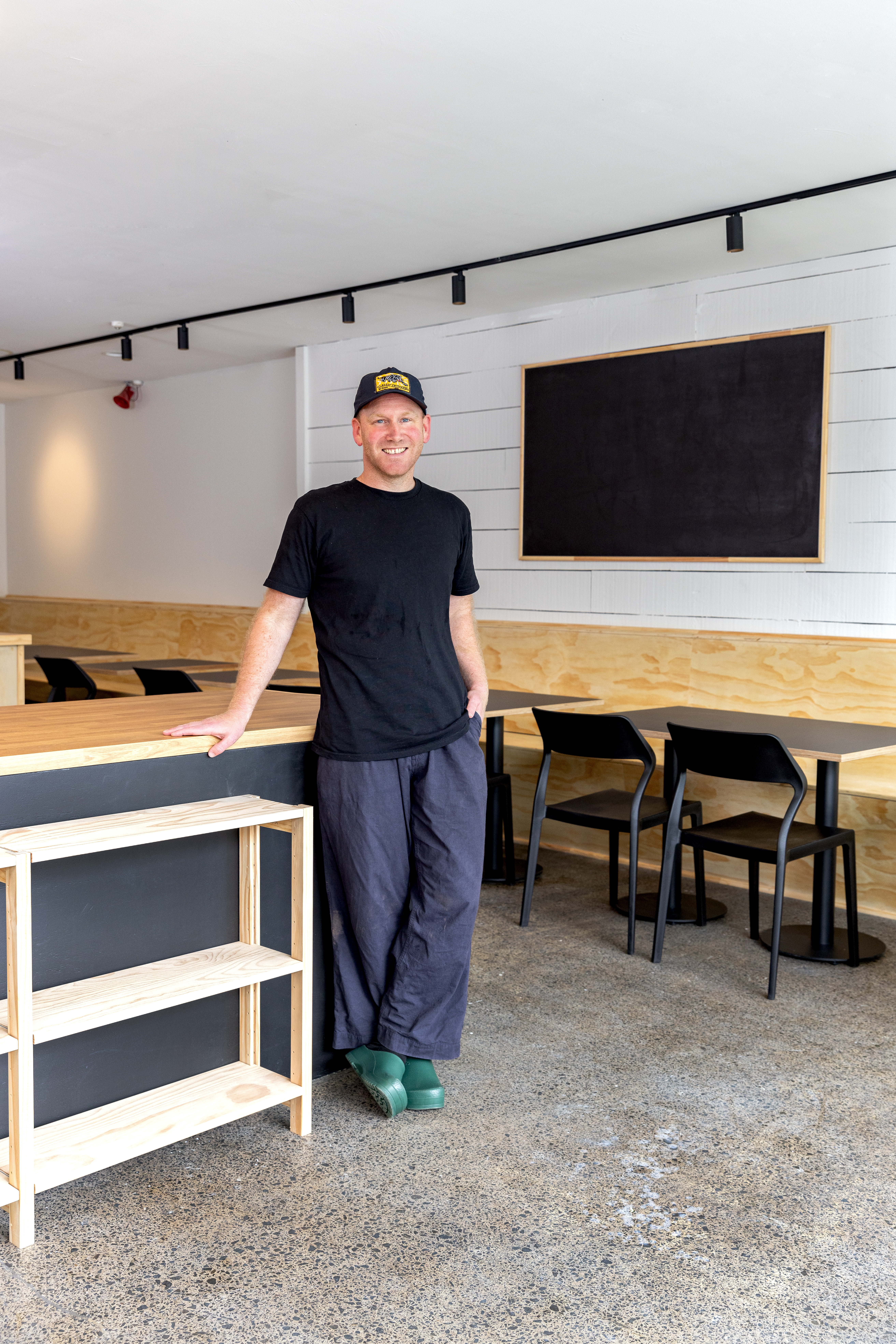 Chef Hayden Phiskie in his new pasta shop and wine bar, Bianca. Photo / Babiche Martens