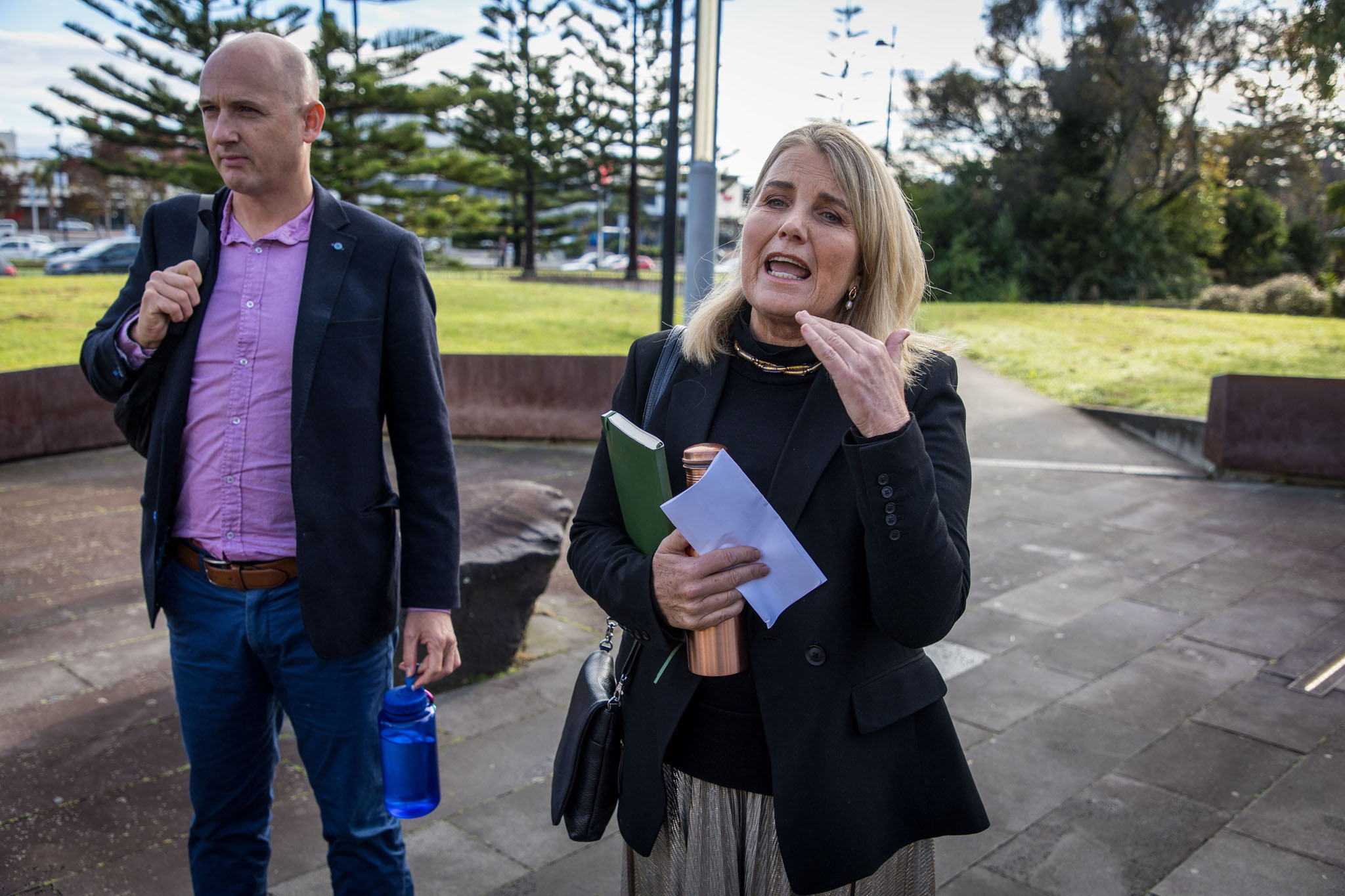 Liz Gunn arrives at Manukau District Court. Photo / Michael Craig