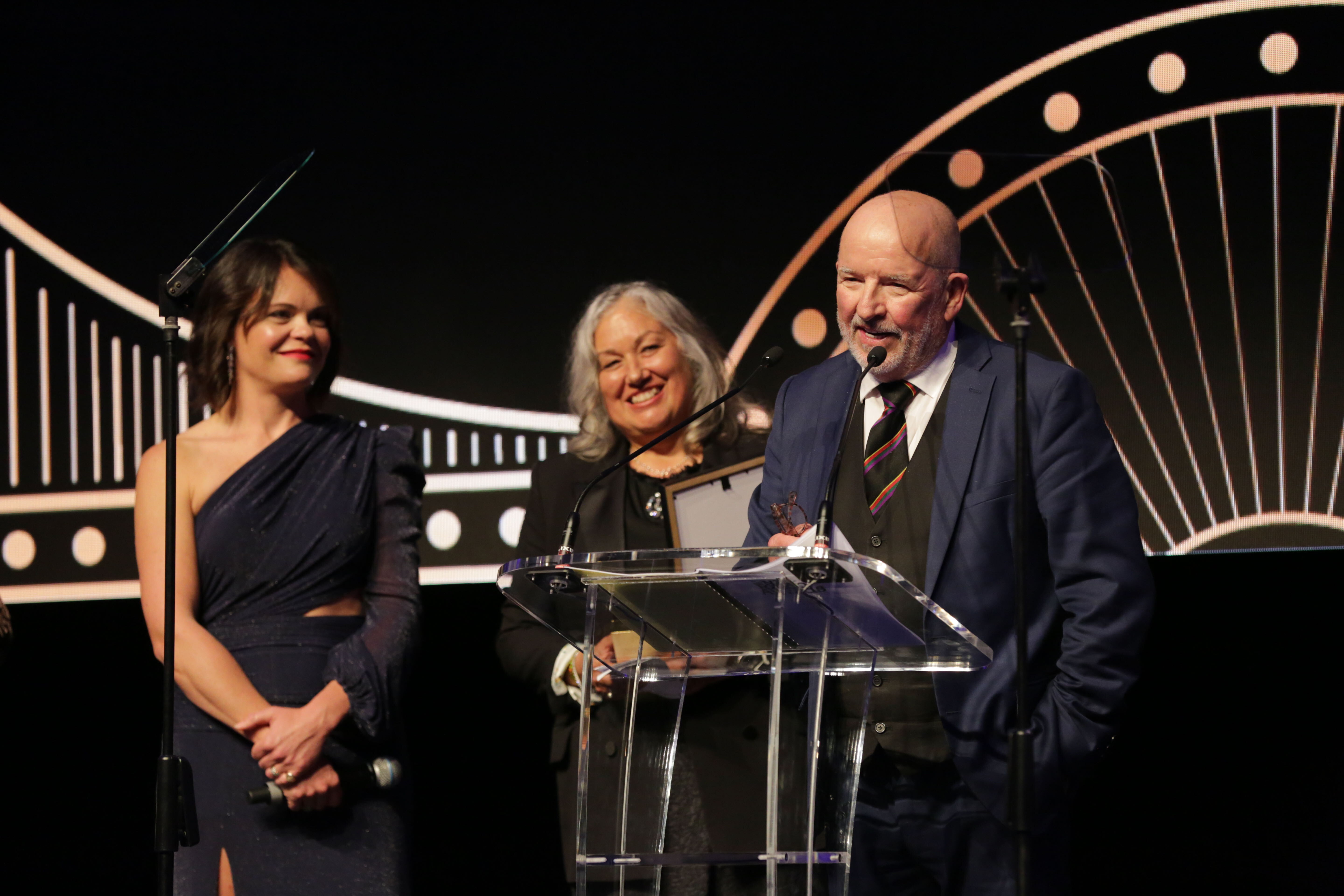 Newstalk ZB political correspondent and former political editor Barry Soper was honoured for his outstanding contribution to radio. Photo / Sylvie Whinray
