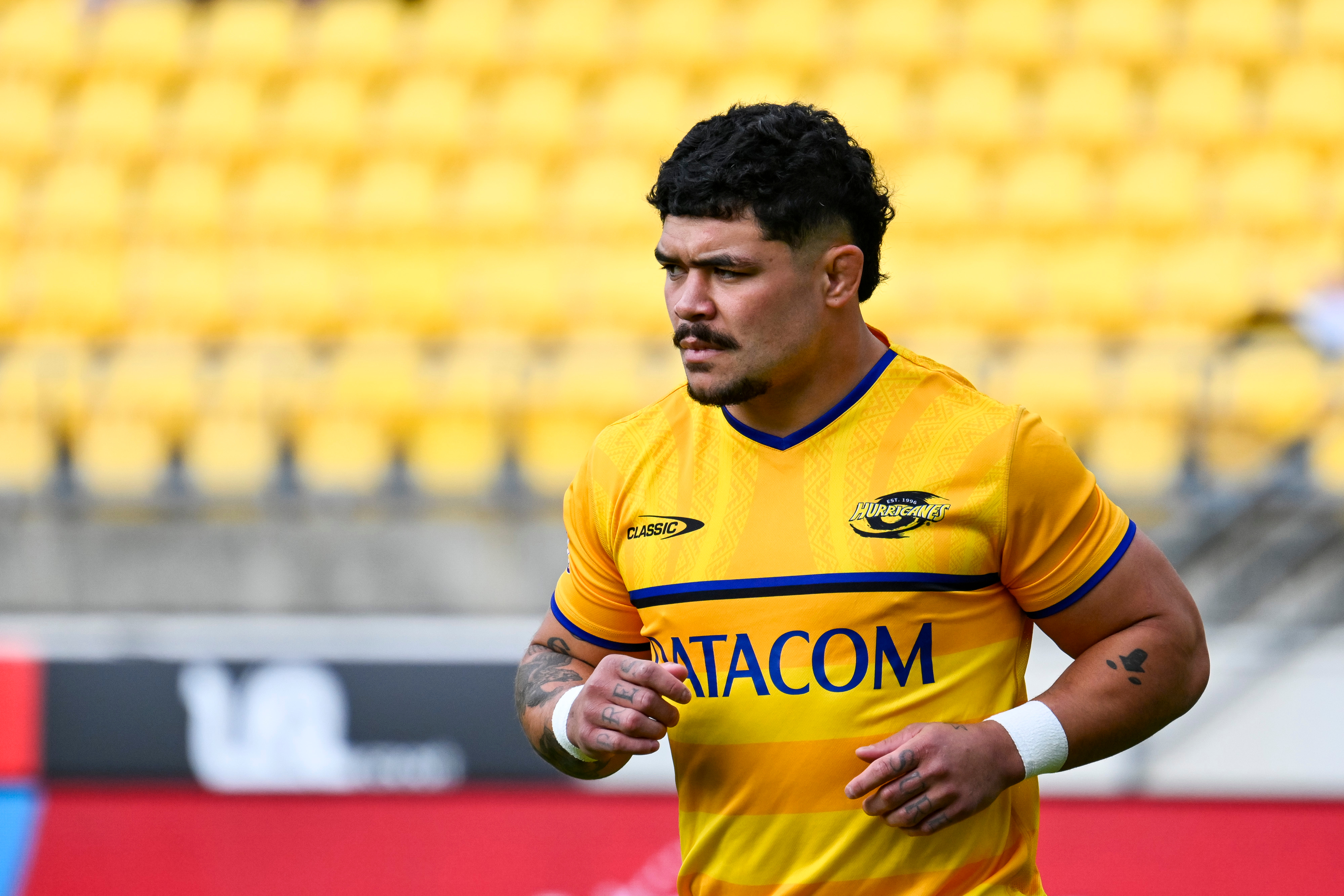 Du’Plessis Kirifi played his 100th Super Rugby match for the Hurricanes in Chirstchurch. Photo / Photosport