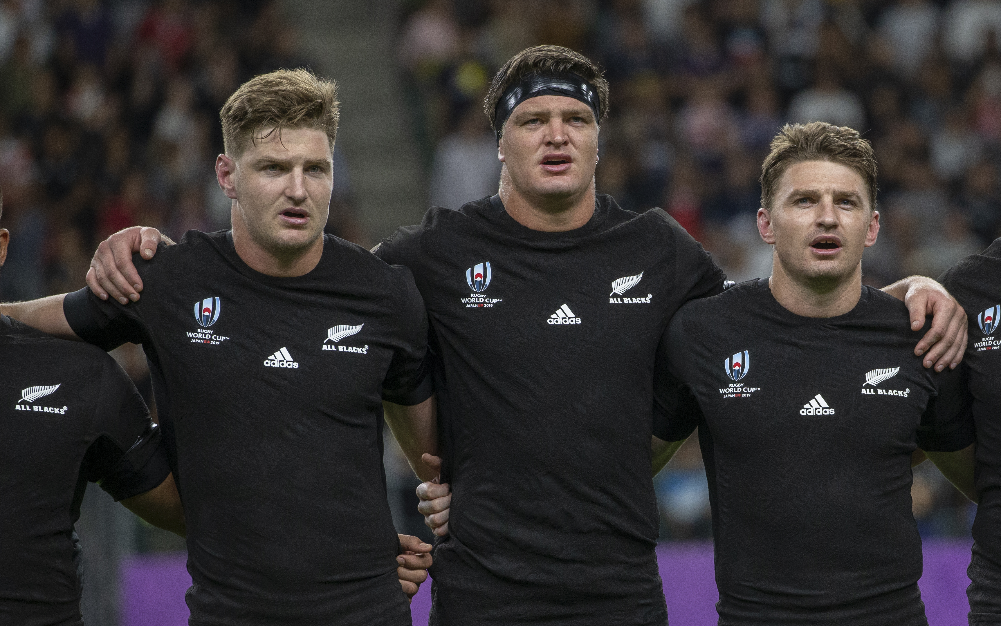 The All Blacks' Barrett brothers (from left): Jordie, Scott and Beauden Barrett. Photo / Mark Mitchell