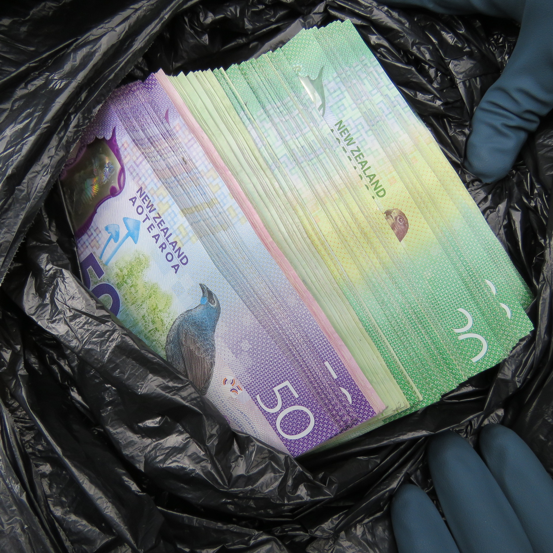 Money found during Operation Ulysses. Photo / Supplied 