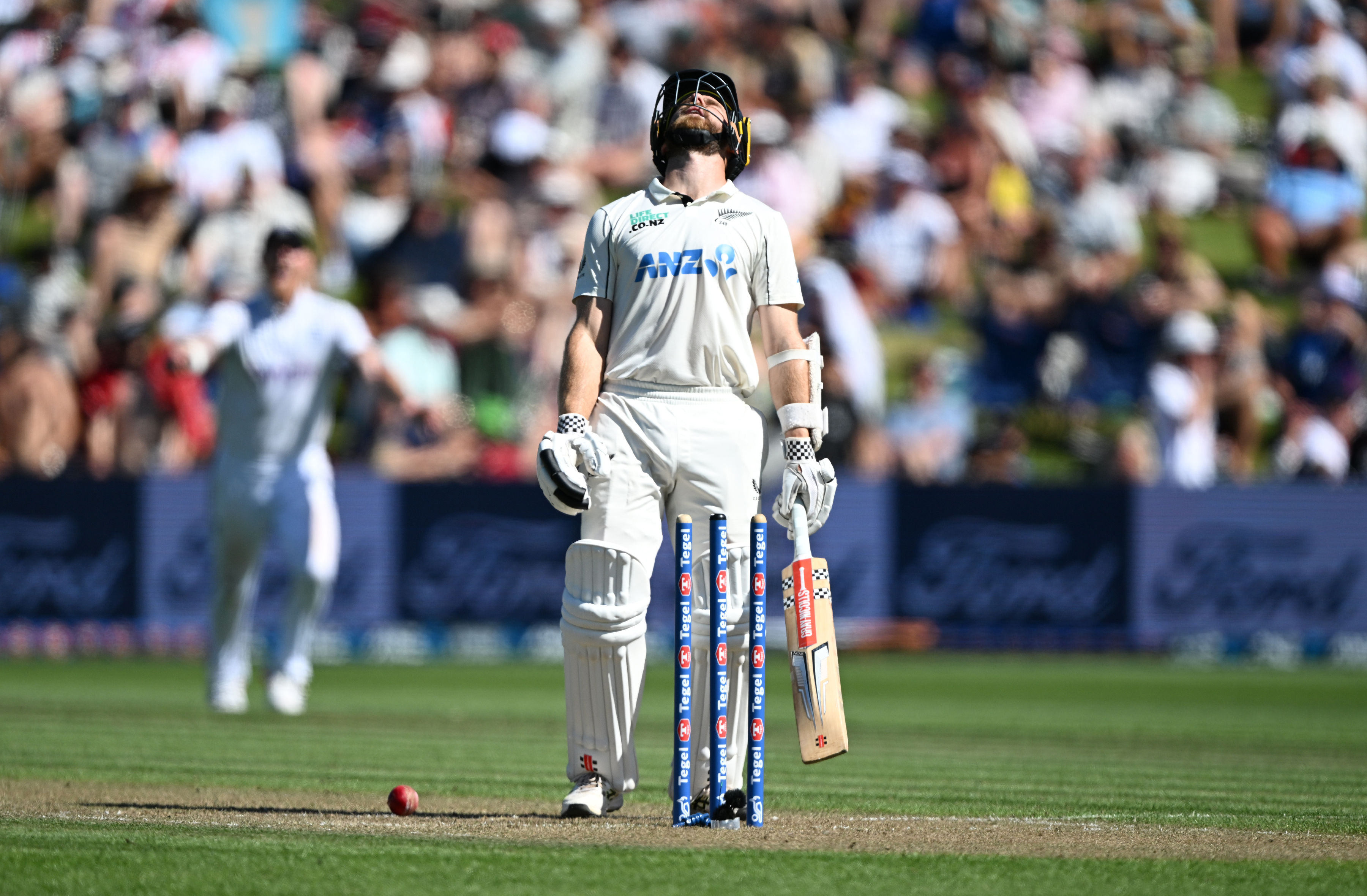 Kane Williamson shows his frustration after being dismissed. Photo / Photosport