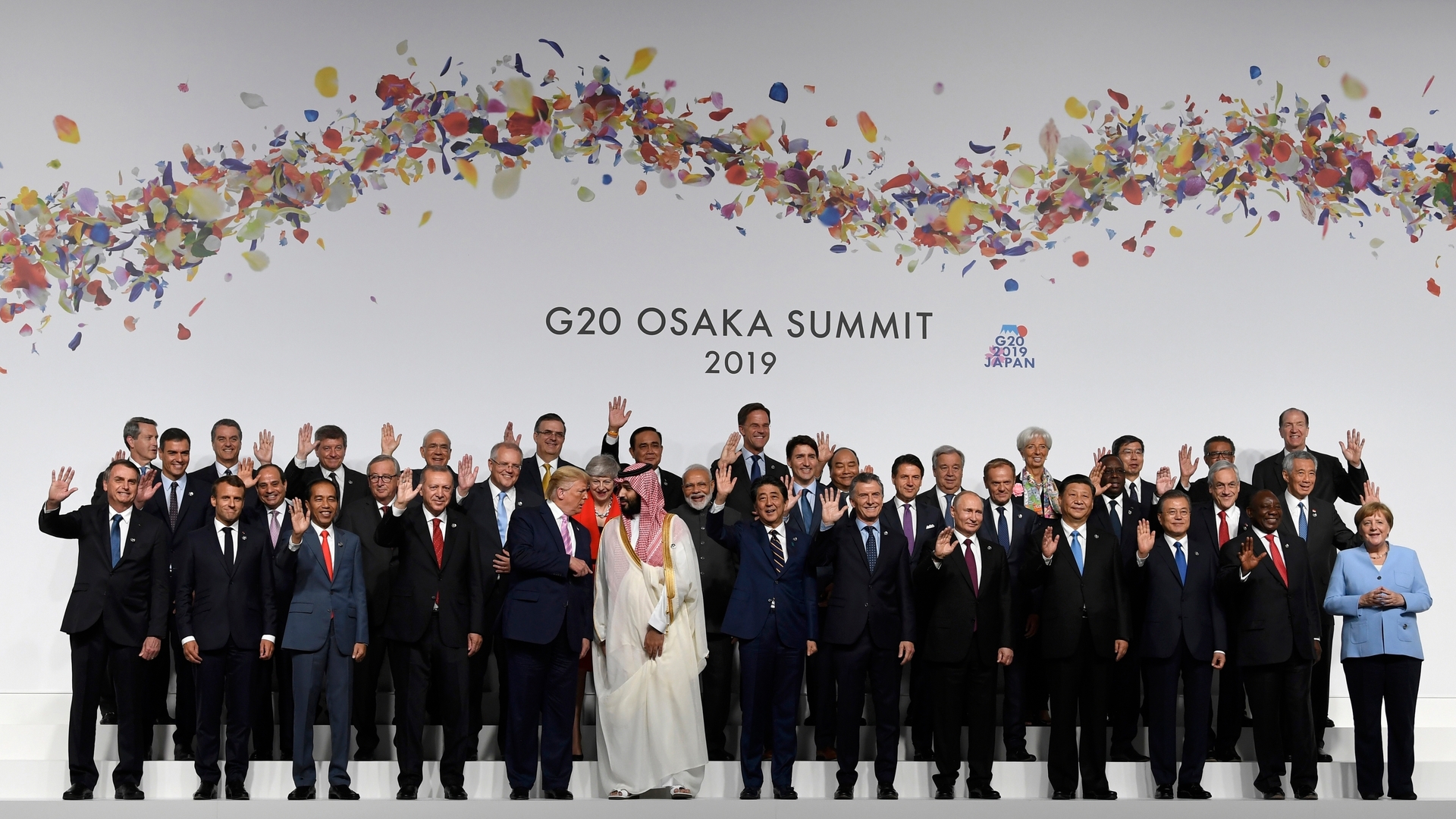 Donald Trump talking with Saudi Arabia's Crown Prince Mohammed bin Salman at the G-20 summit in Osaka, Japan, in June 2019. Photo / Susan Walsh, AP, File
