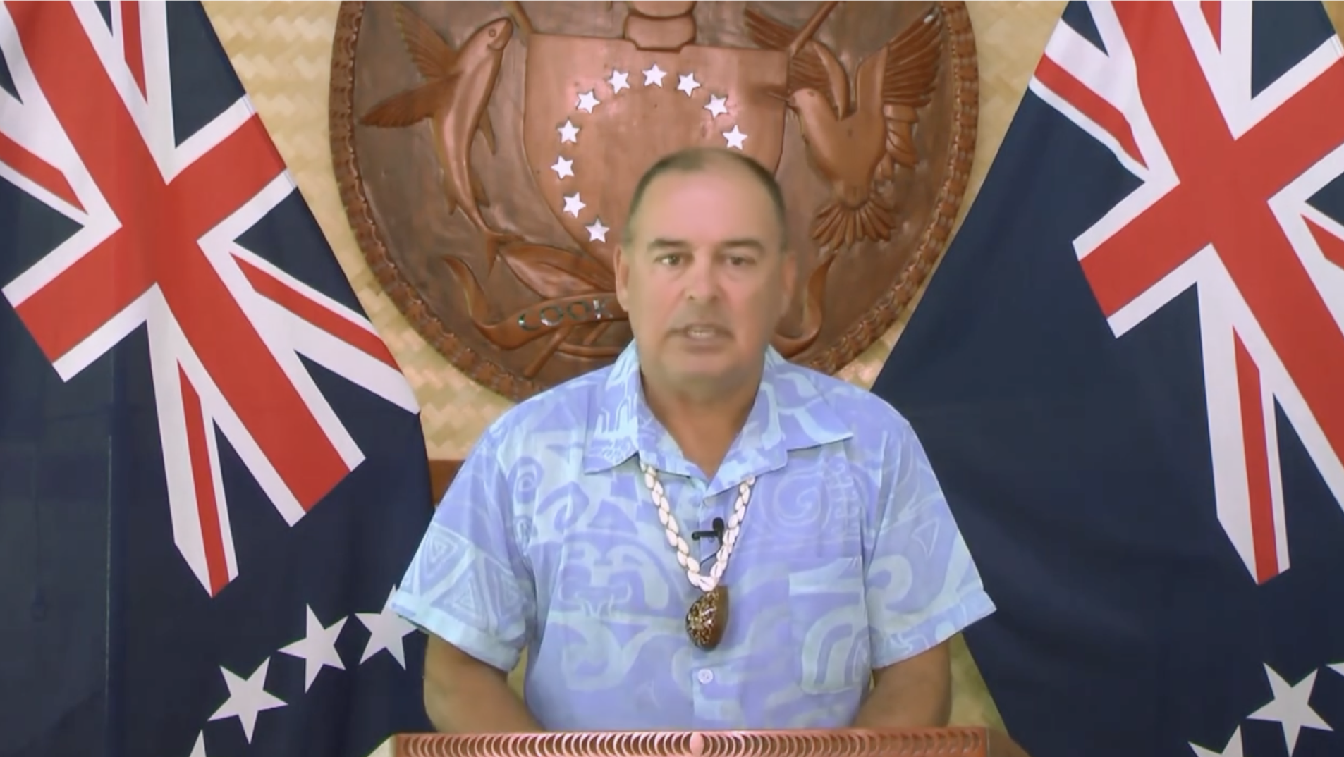 Cook Islands Prime Minister Mark Brown. Photo / via video