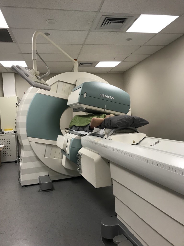 Sarah getting treatment to beat her breast cancer. Photo / Supplied