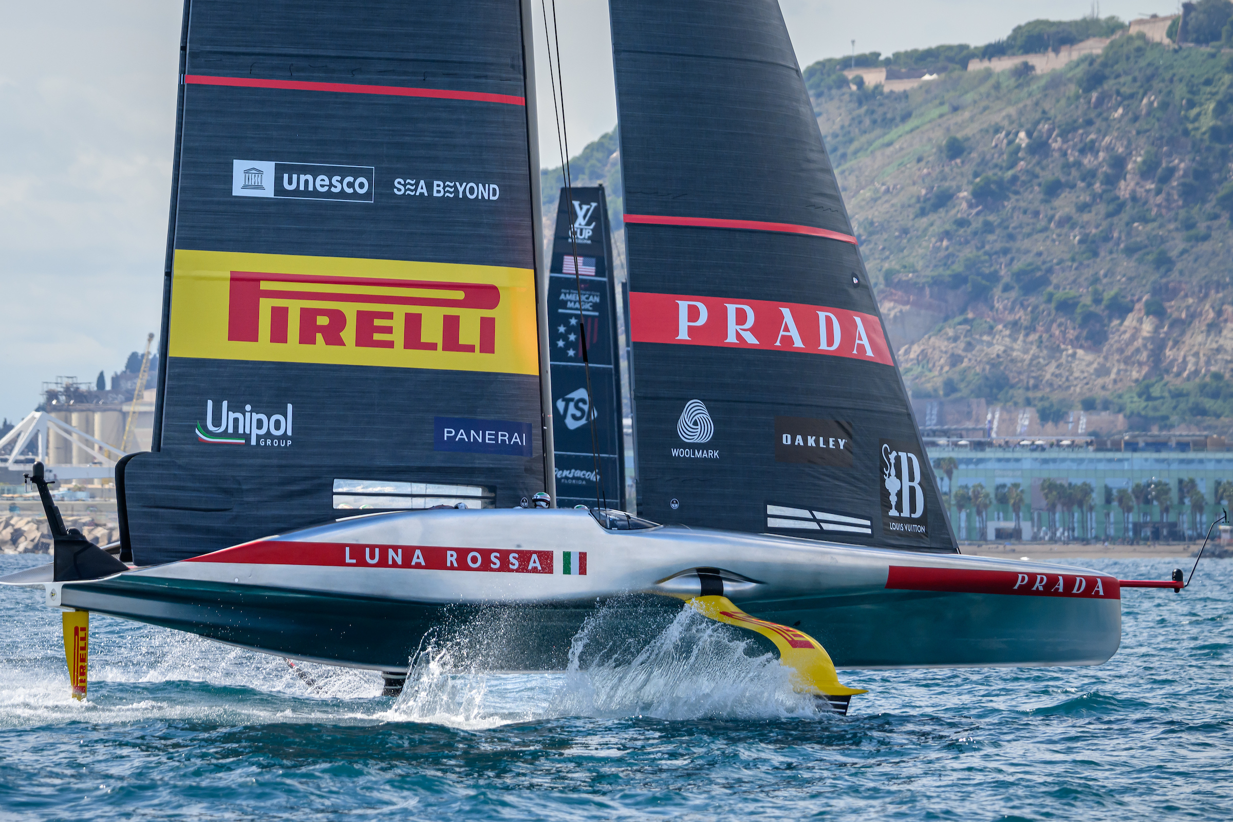 Luna Rossa Prada Pirelli will meet Ineos Britannia in the Louis Vuitton Cup finals. Photo / Ricardo Pinto, America's Cup