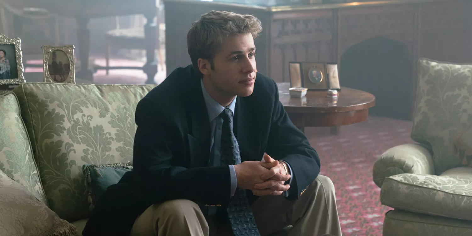 The final photo shows the prince, who is now next in line to the throne after his father, King Charles, dressed in a suit and tie, seated in what looks to be a formal room in the palace. Photo / Netflix