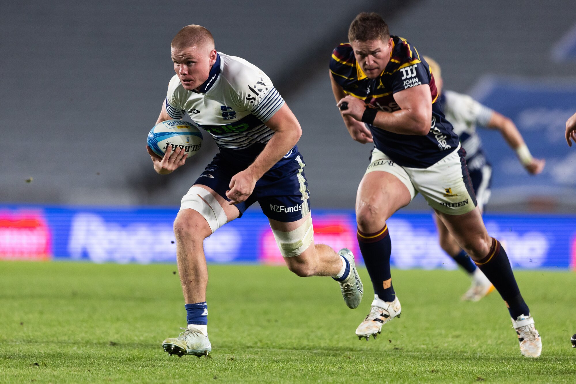 Anton Segner scored two tries against the Highlanders. Photo / Photosport