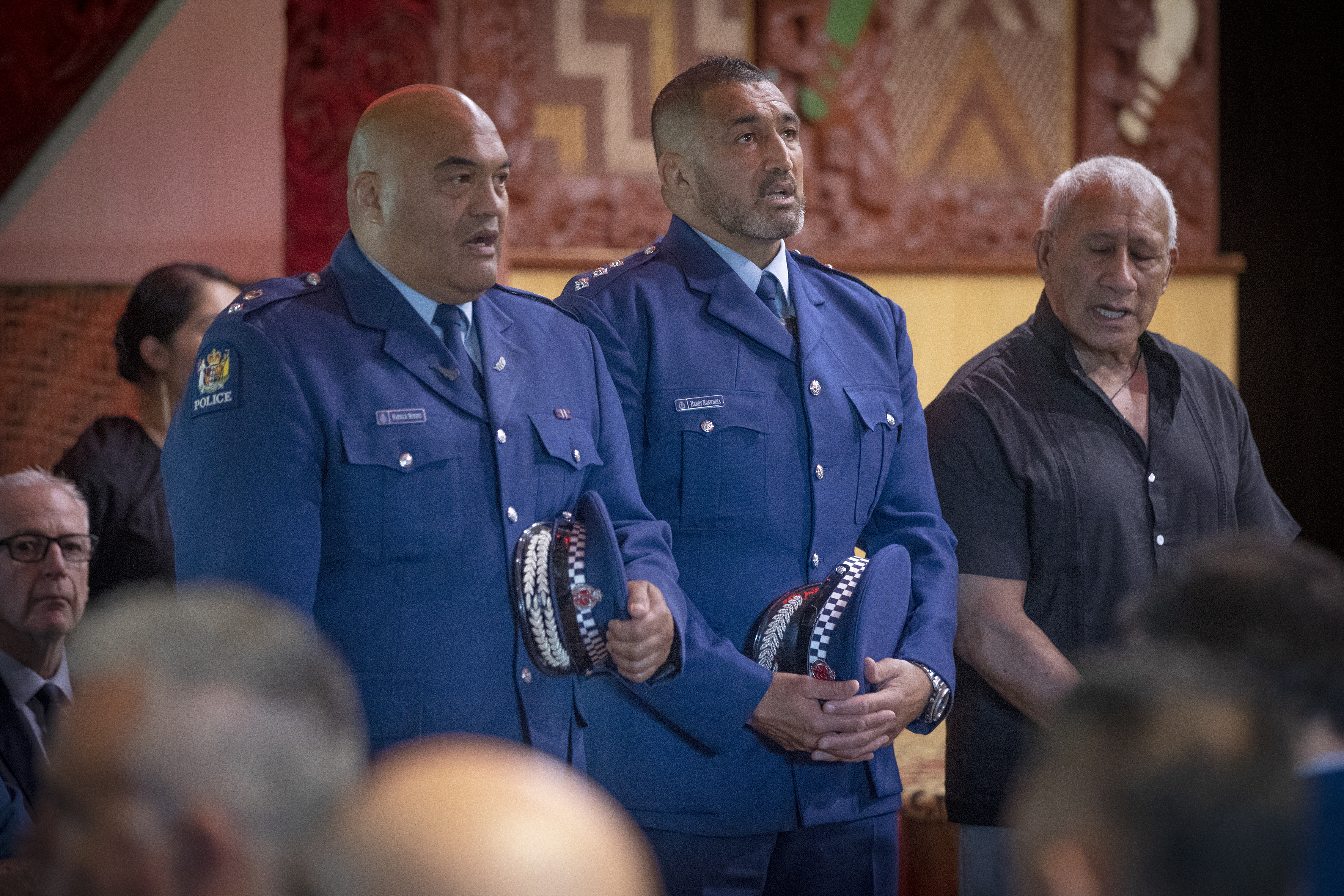 Superintendent Warwick Morehu (left) and Inspector Herby Ngawhika. Photo / Andrew Warner