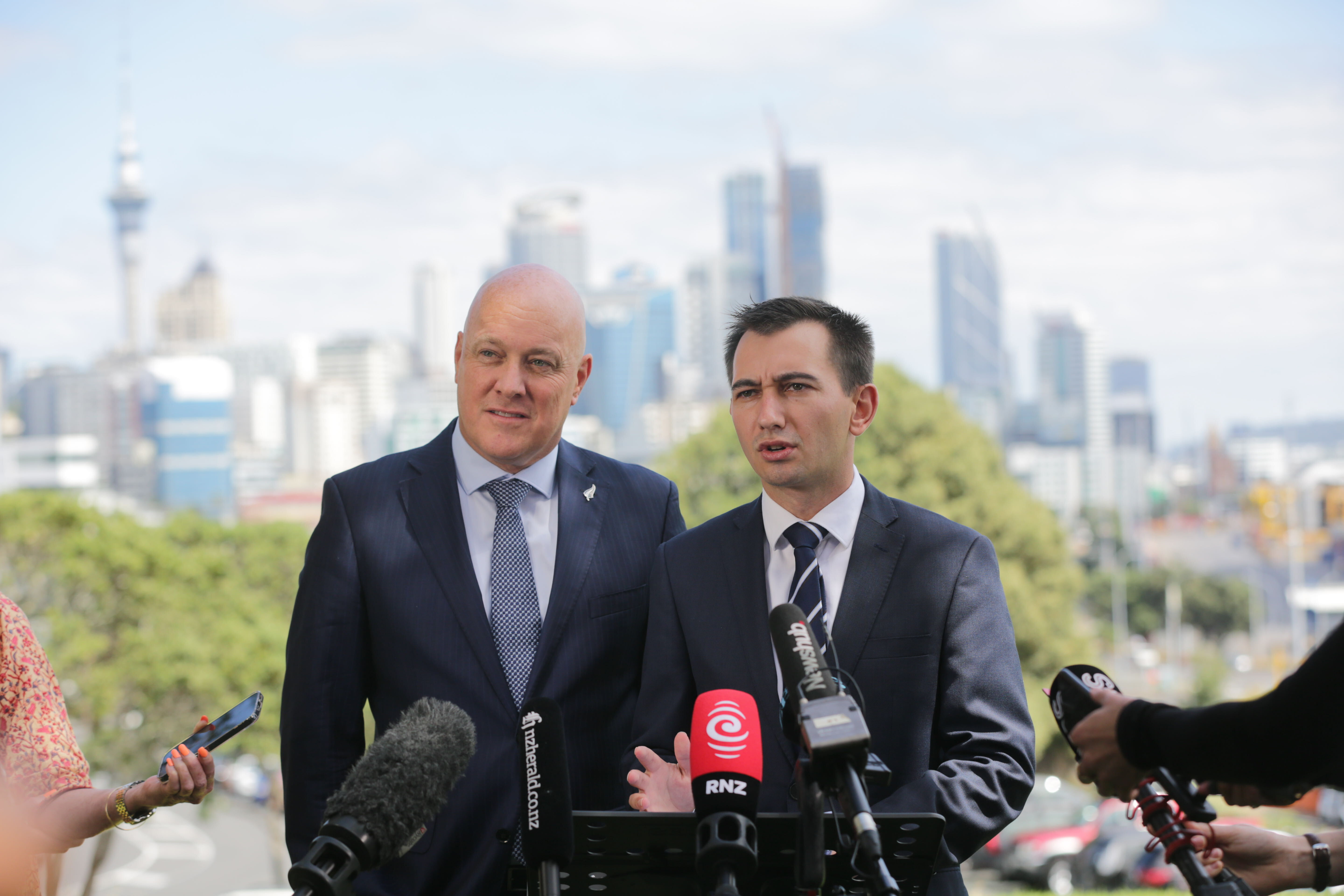 Prime Minister Christopher Luxon and Transport Minister Simeon Brown announced this week the Auckland regional fuel tax is to be scrapped. Photo / Sylvie Whinray