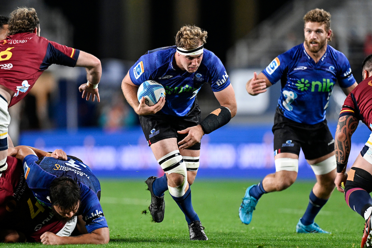 Lock is the most threadbare position and Sam Darry of the Blues has impressed. Photo / Photosport