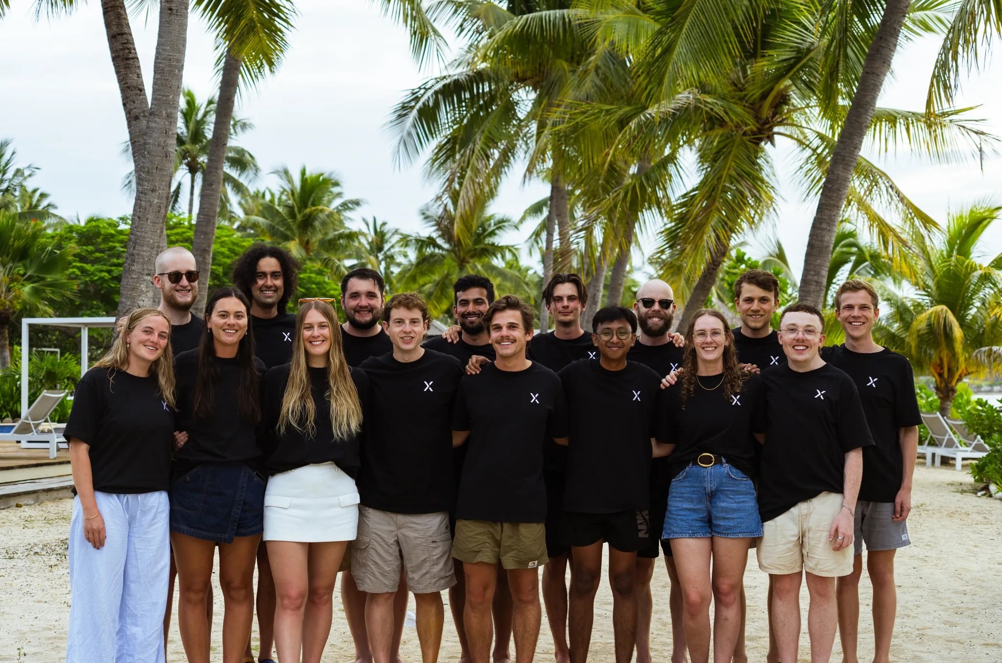 Members of the VXT team with co-founders Lucy Turner and Luke Campbell front right.