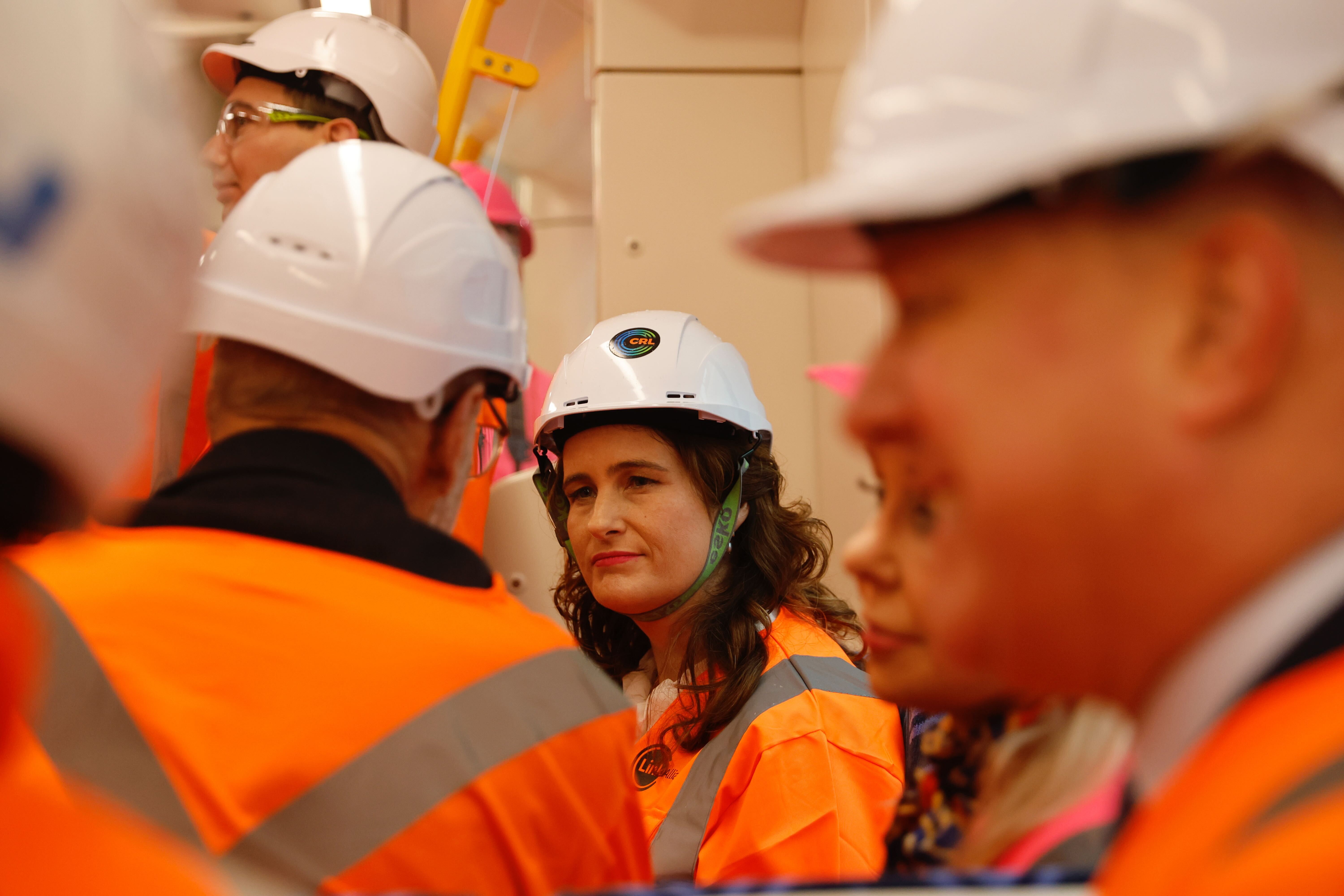 Finance Minister Nicola Willis was along for the ride. Photo / Michael Craig