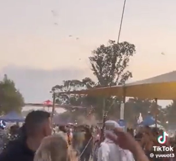 Paragliding militants launched an attack at the Shankra Festival in Israel. Photo / Screenshot