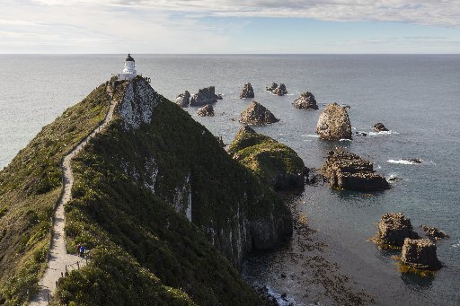 Nugget Point lighthouse in The Catlins.