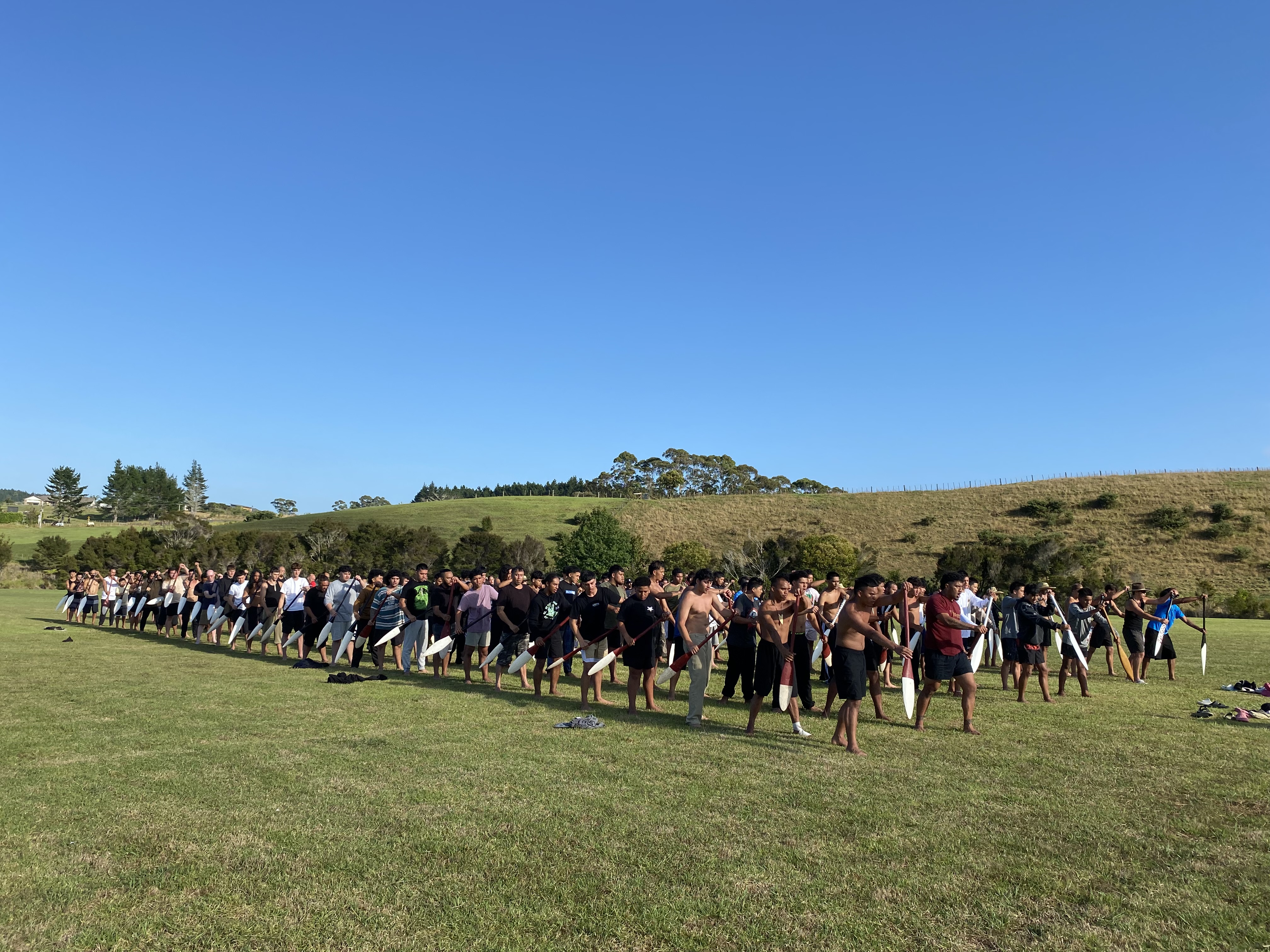 Tent City, a camp site near Paihia for the kaihoe paddling in the Waitangi waka pageant. Photo / Julia Gabel
