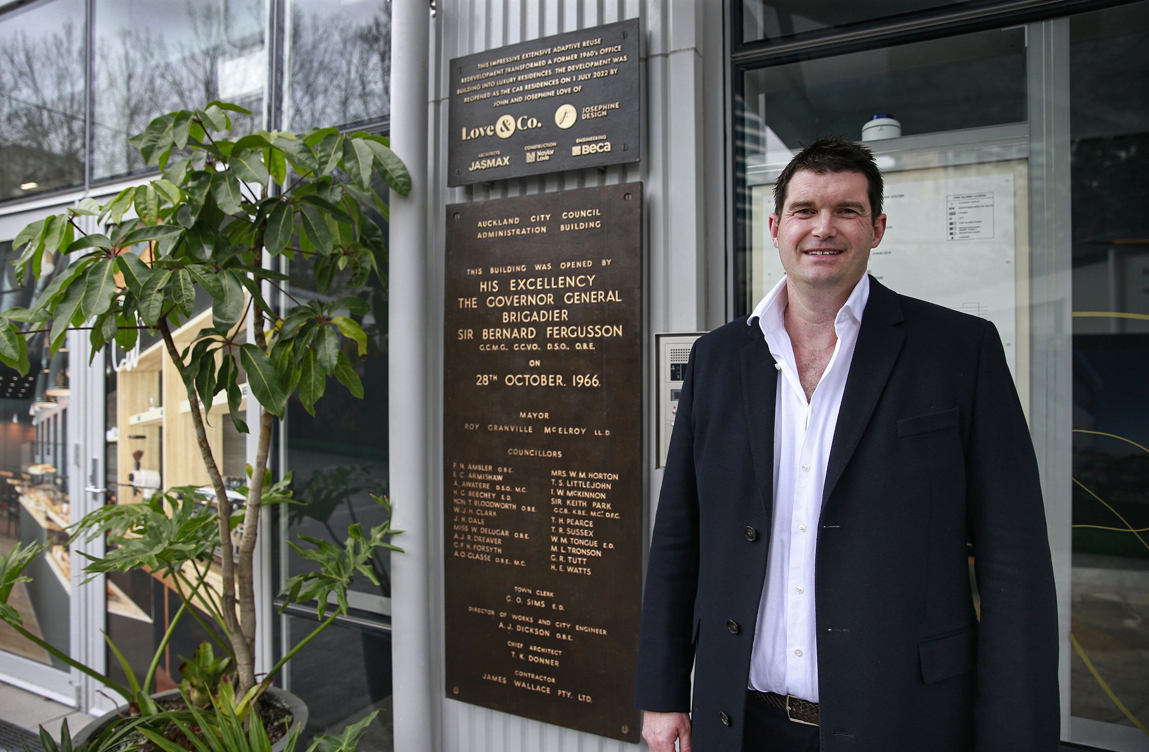 Back in 2023 - John Love at The CAB where more than 20 units have remained unsold. Photo / Alex Burton 