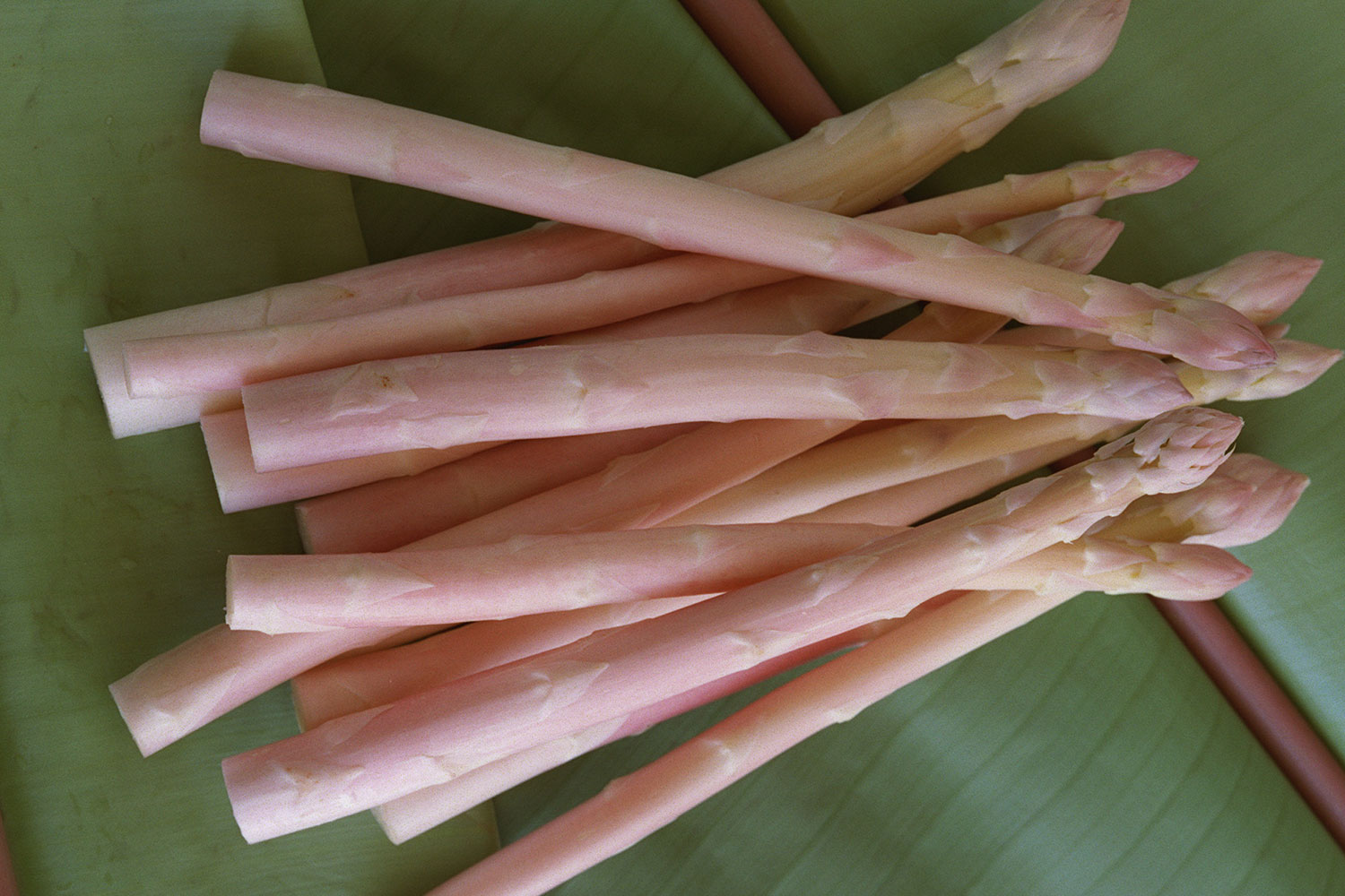 White asparagus is harder to find in New Zealand but worth seeking out for its mild flavour and tenderness.