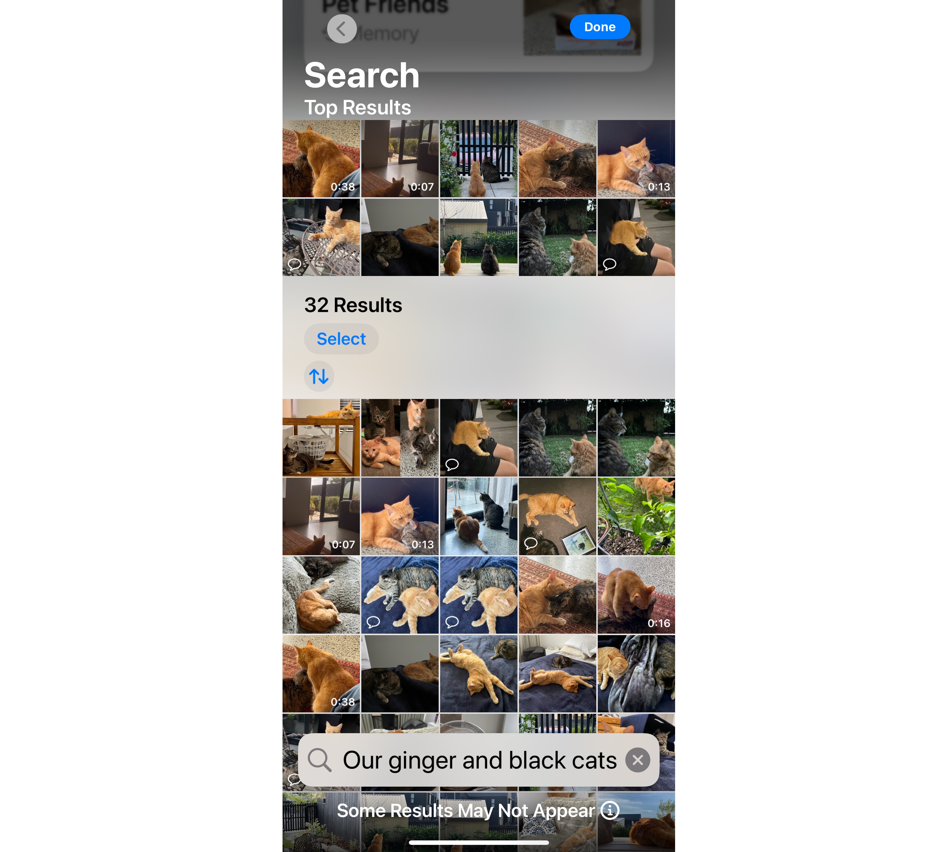 Apple Intelligence includes a natural language search of your photos and videos. Here I asked for