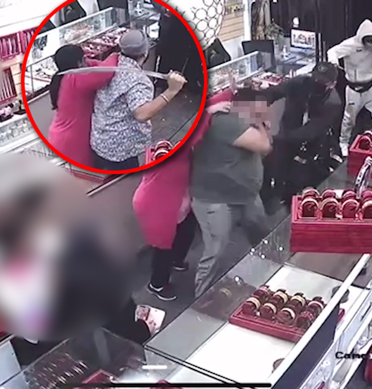 Sunny Singh said he instinctively grabbed the sword to fight off robbers who used a hammer and knife to attack his father.