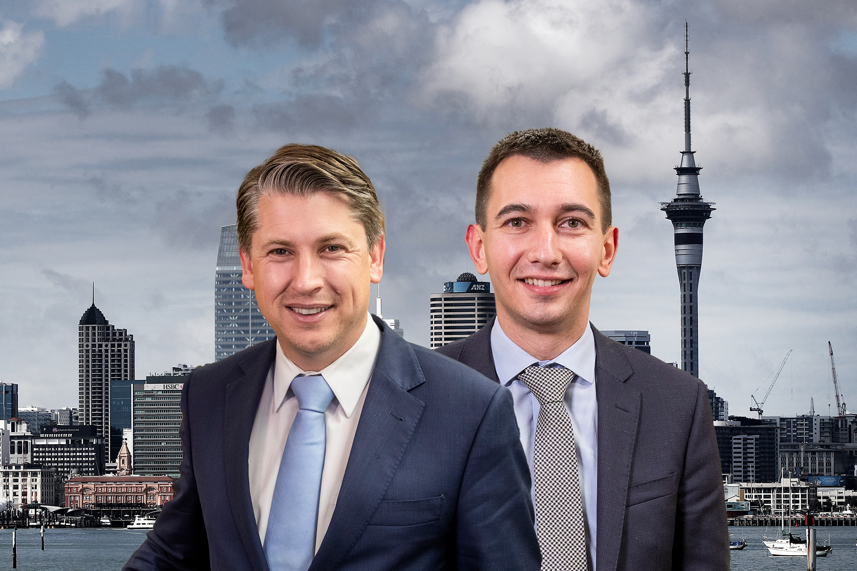 Transport Minister Michael Wood and Opposition transport spokesman Simeon Brown have different takes on the vehicle kilometres travelled reduction plan. Photo / Herald 