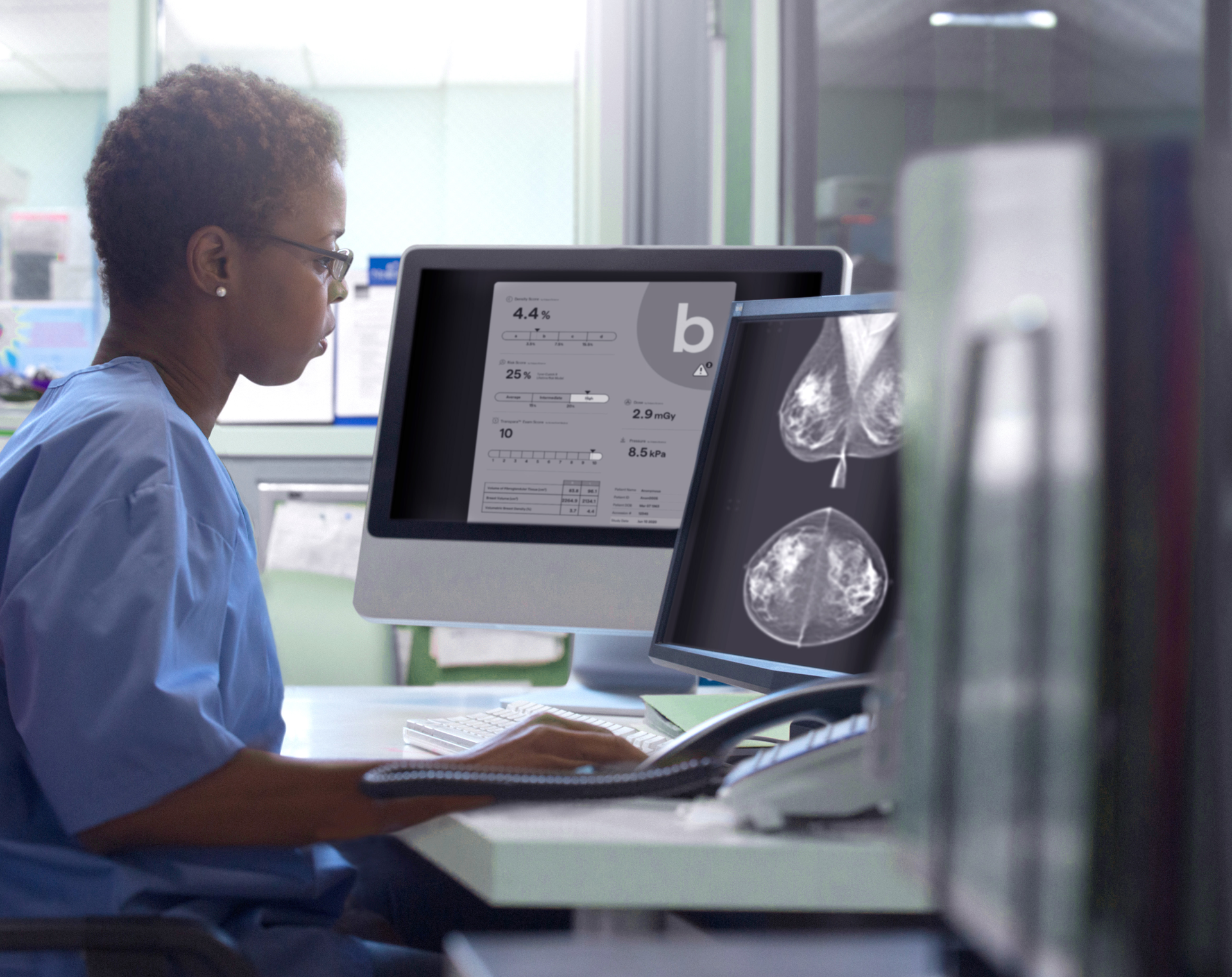 A mammographer using Volpara's software. Photo / File