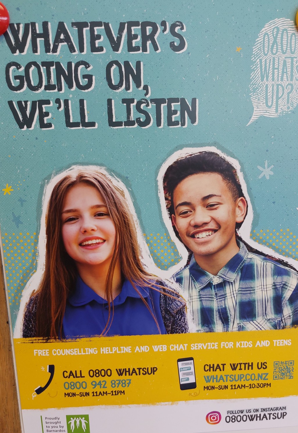 Barnardos NZ has a free helpline.