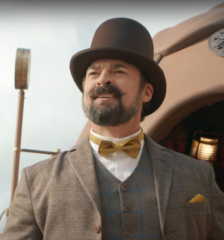 Karl Urban as J. H. Whittaker in an advertisement for Whittaker's Chocolate. Photo / Supplied